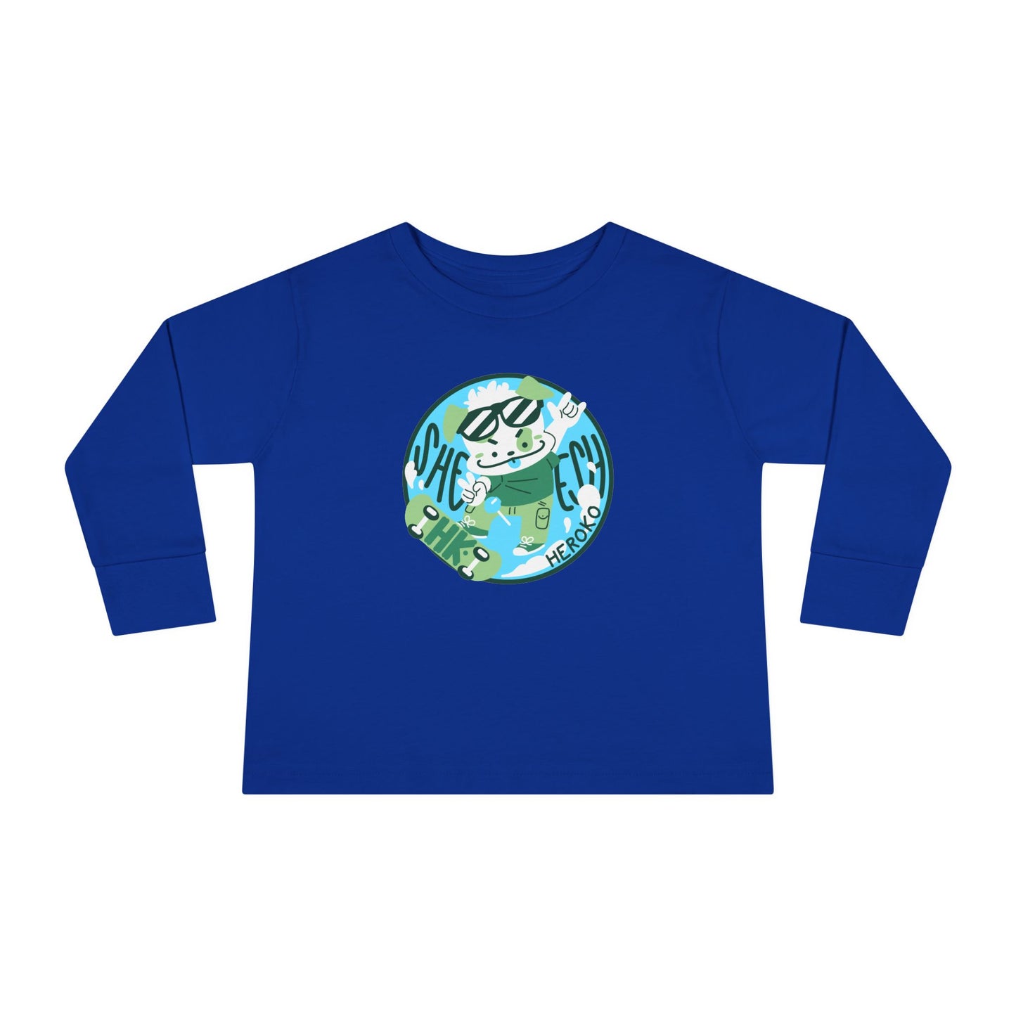 Toddler's SKATER DOG PATCH Long Sleeve Tee