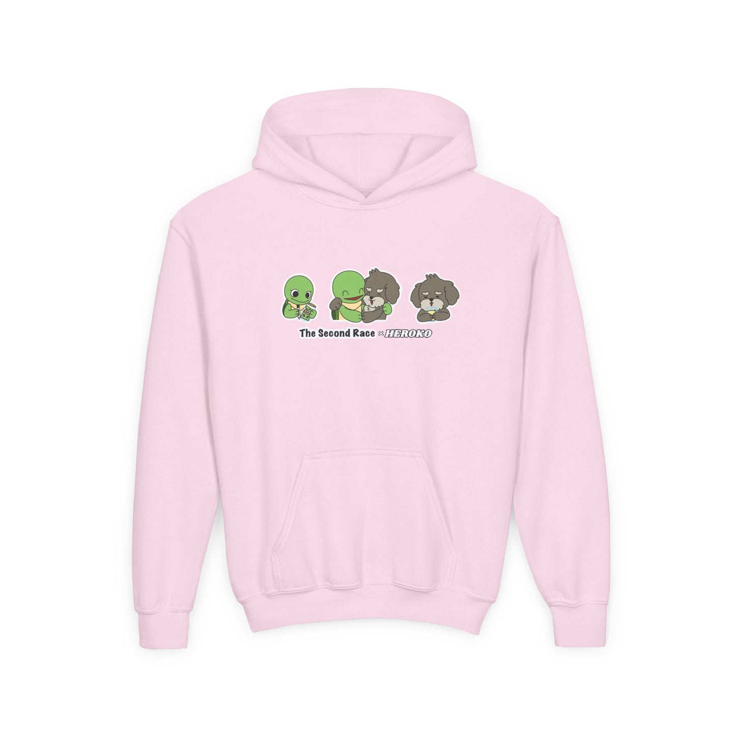 Kids Hoodie — Cute Turtle and Puppy Trios "The Second Race"