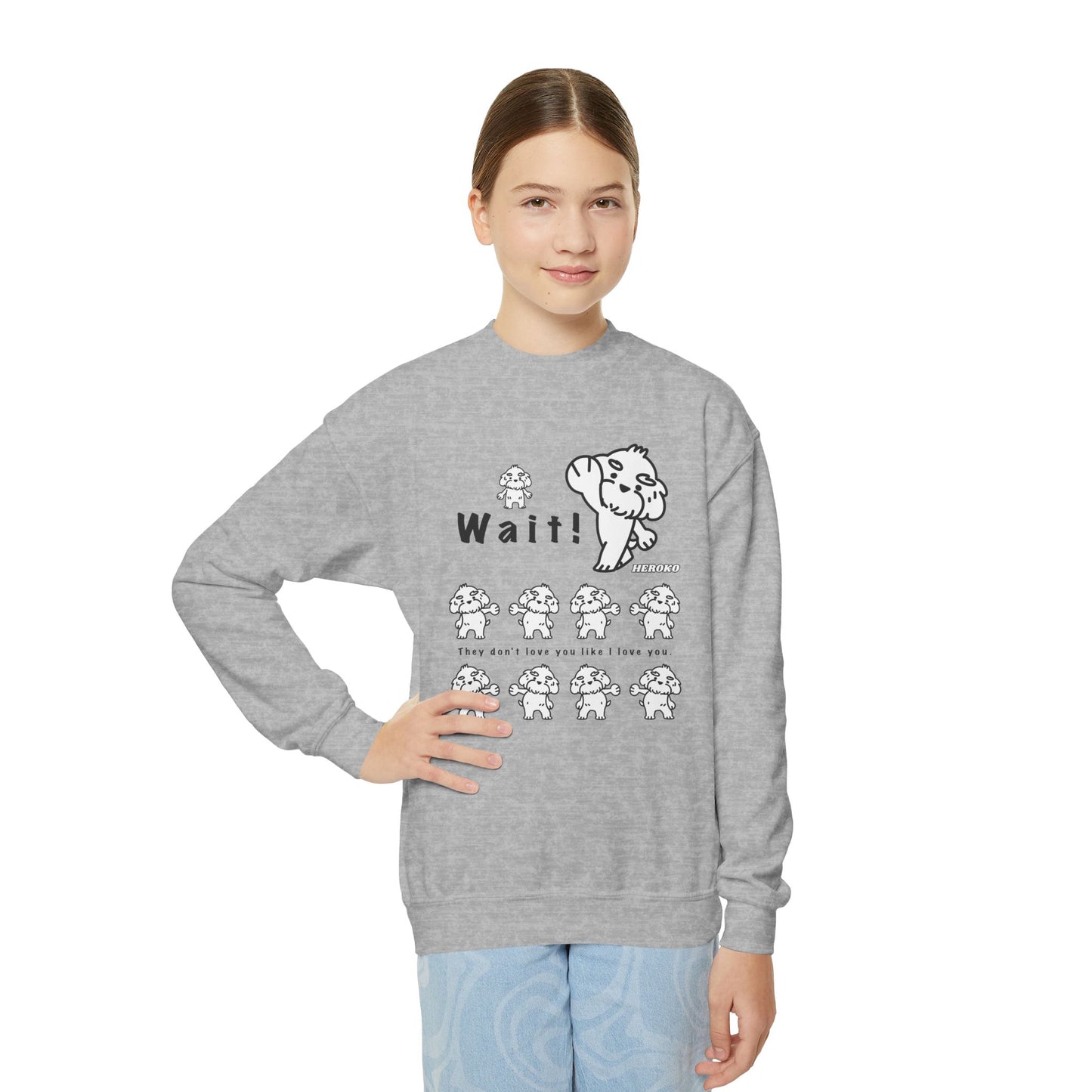 Youth DANCING DOG MEME Crewneck Sweatshirt