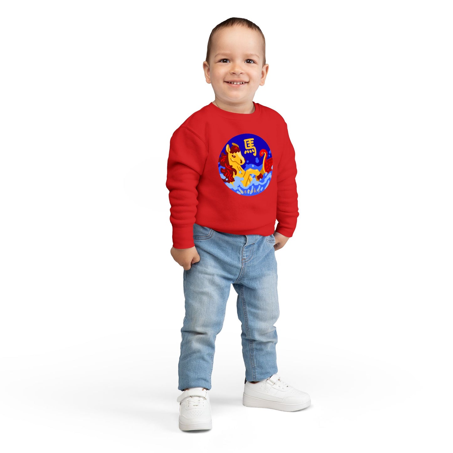 Toddler Sweatshirt-Year of the Horse Lunar New Year Design