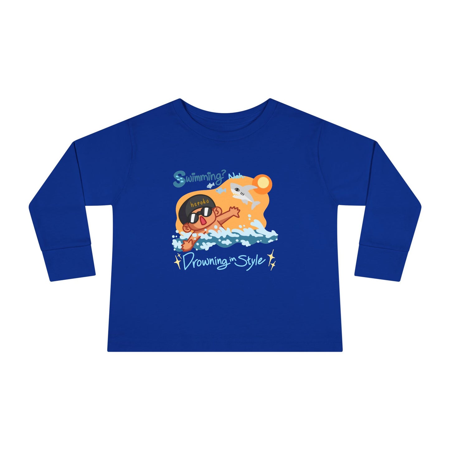 Toddler's SWIMMING IN STYLE Long Sleeve Tee