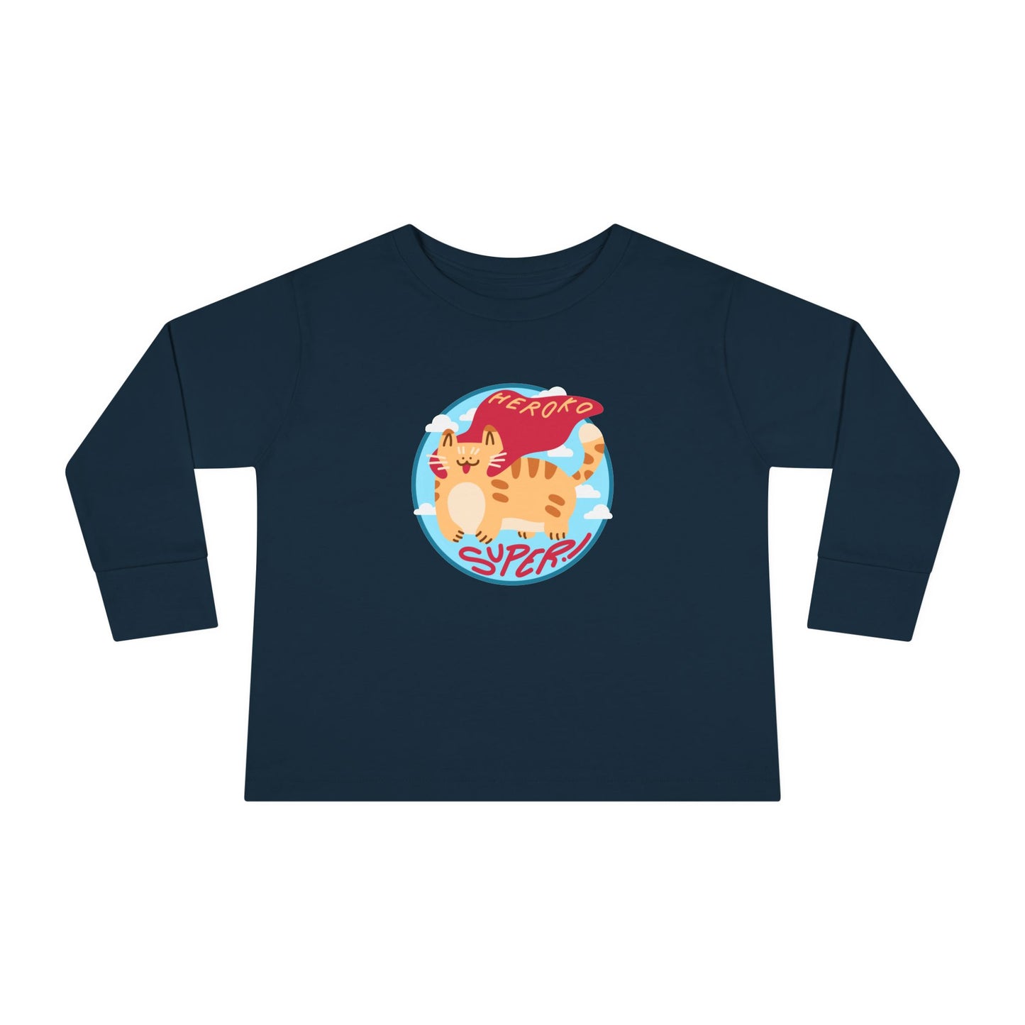 Toddler's SUPER CAT PATCH Long Sleeve Tee