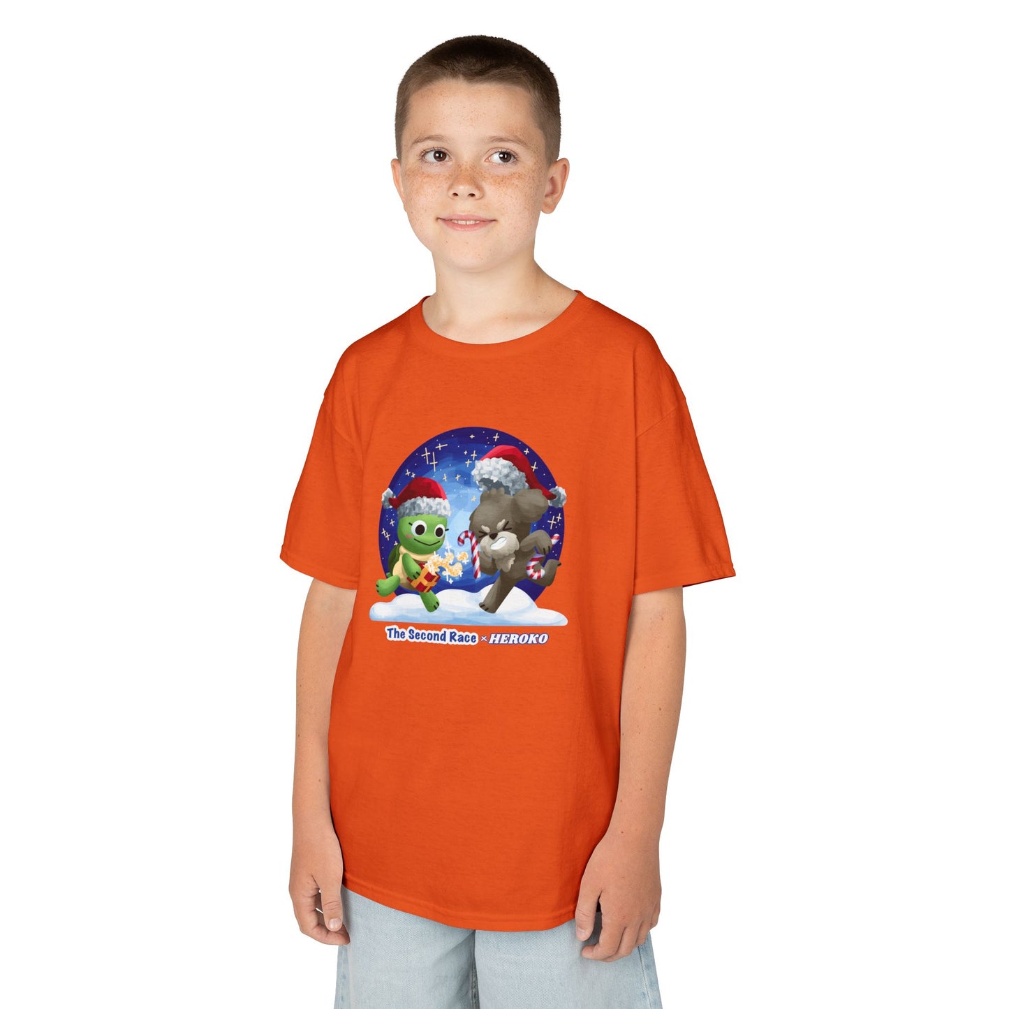 Kids Tee - Cute Holiday Turtle and Puppy in a Snow Globe from "The Second Race"