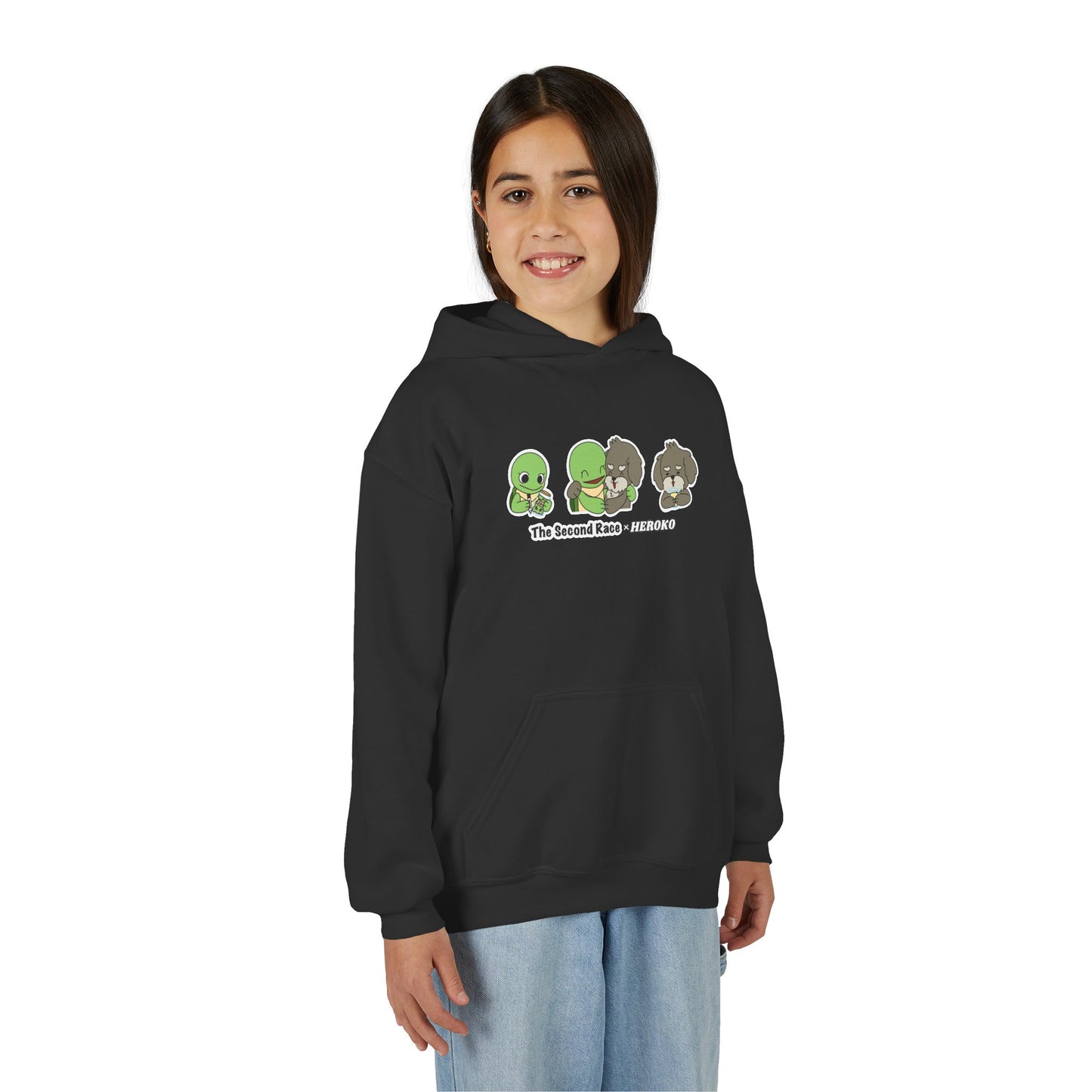 Kids Hoodie — Cute Turtle and Puppy Trios "The Second Race"