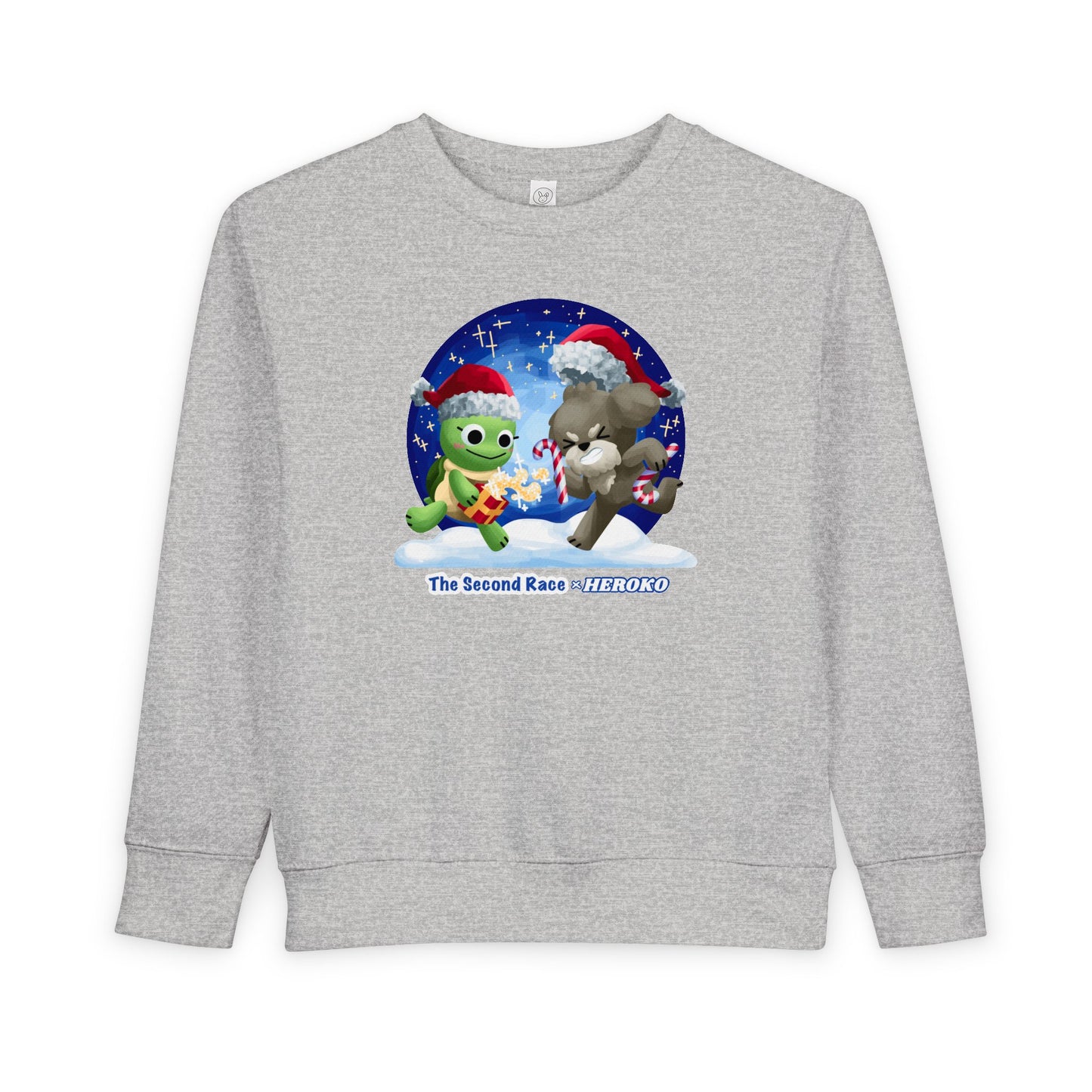 Toddler Sweatshirt - Cute Holiday Turtle & Puppy Friends Christmas Design