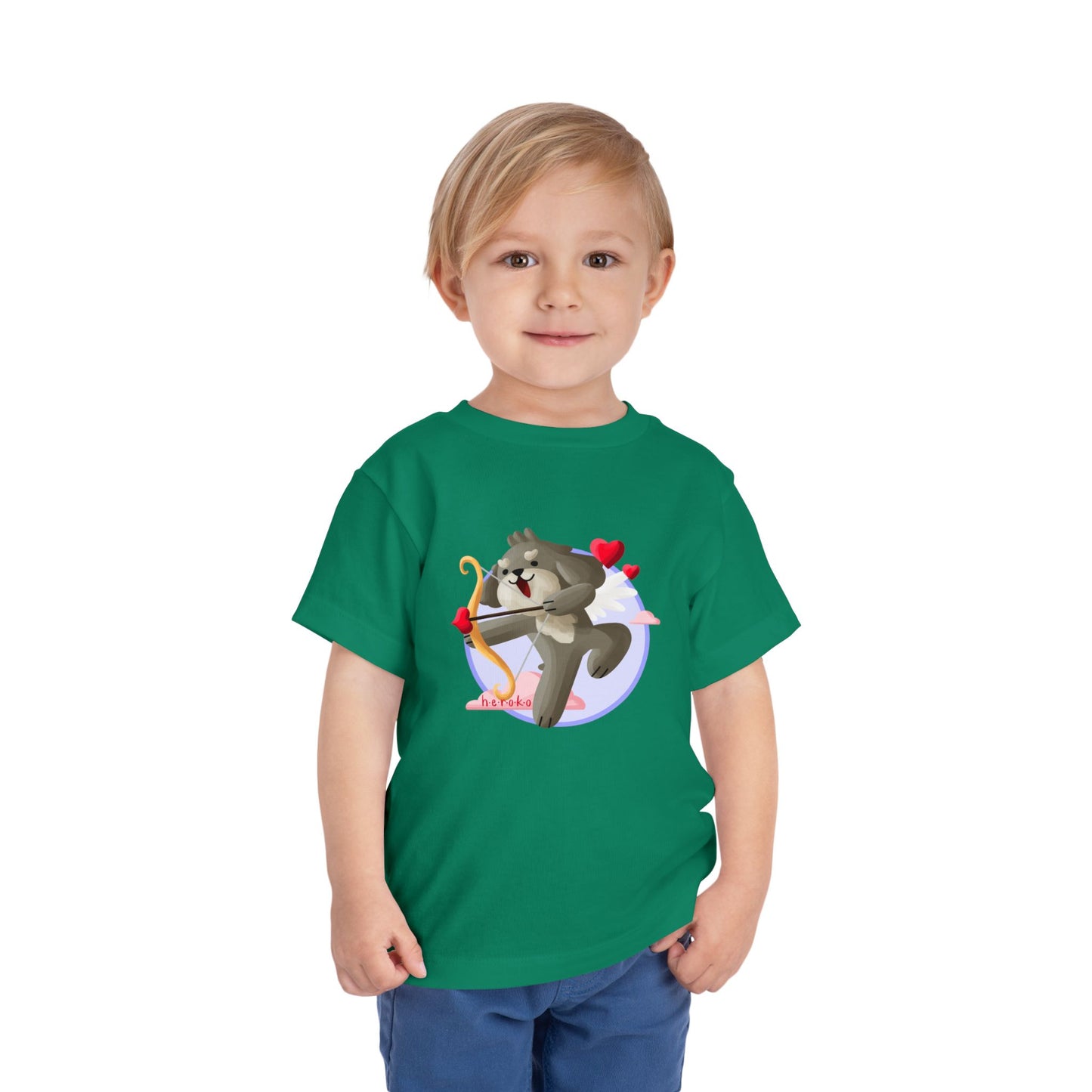 Toddler Tee - Cute Dog Valentine's Day Design