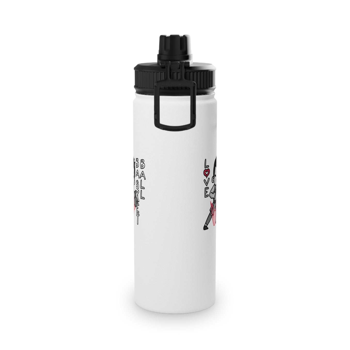 Heroko (WOYC) SPORTS - BOYS LOVE BASKETBALL Stainless Steel Water Bottle, Sports Lid