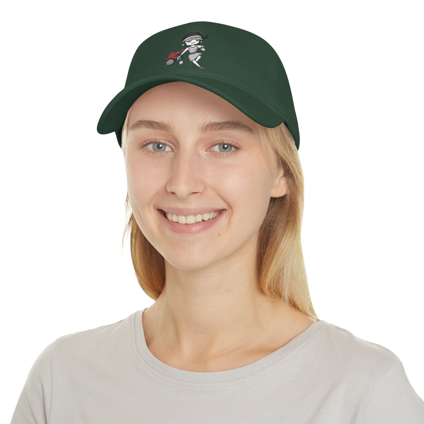 GIRLS LOVE TENNIS Low Profile Baseball Cap/Hat