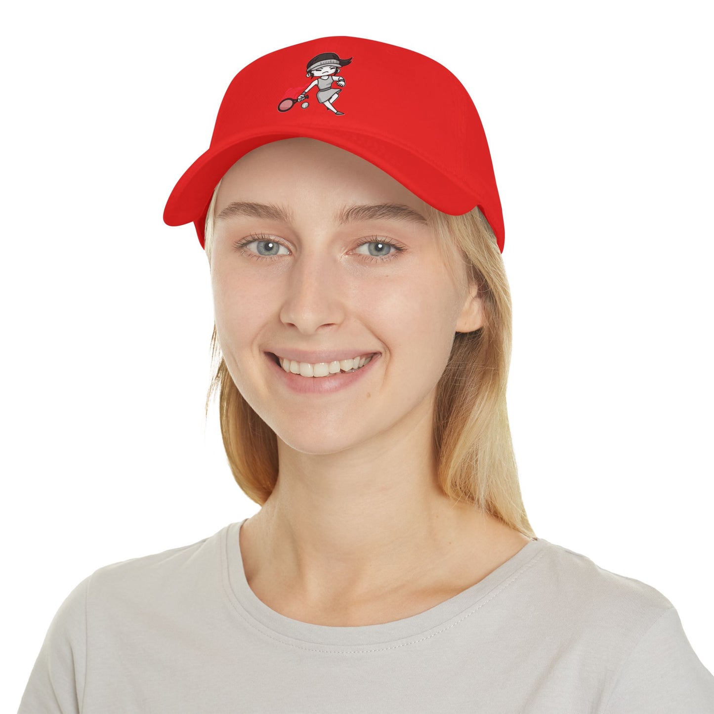 GIRLS LOVE TENNIS Low Profile Baseball Cap/Hat