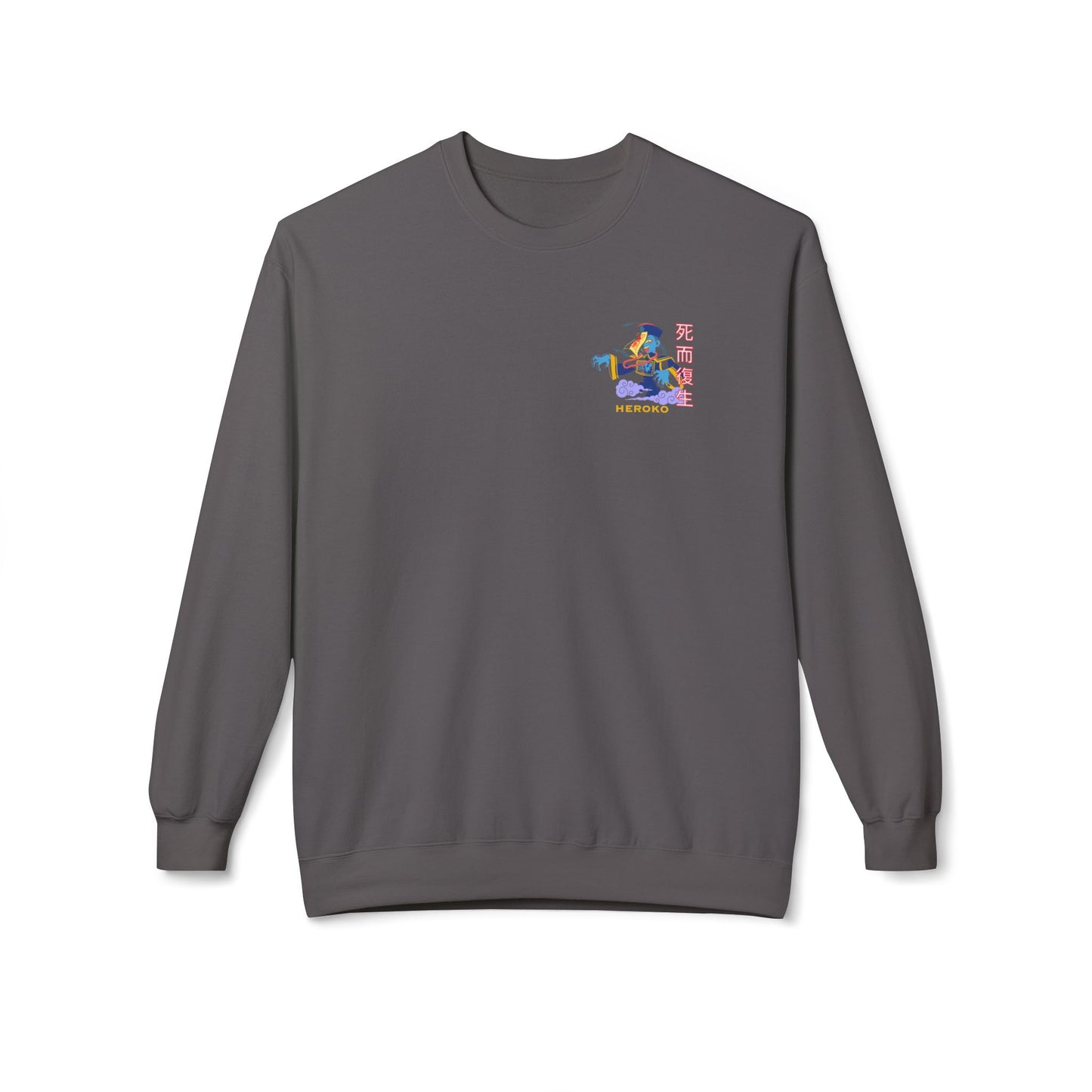 Spooky Unisex Crewneck Sweatshirt, Chinese Ancient Zombie Design
