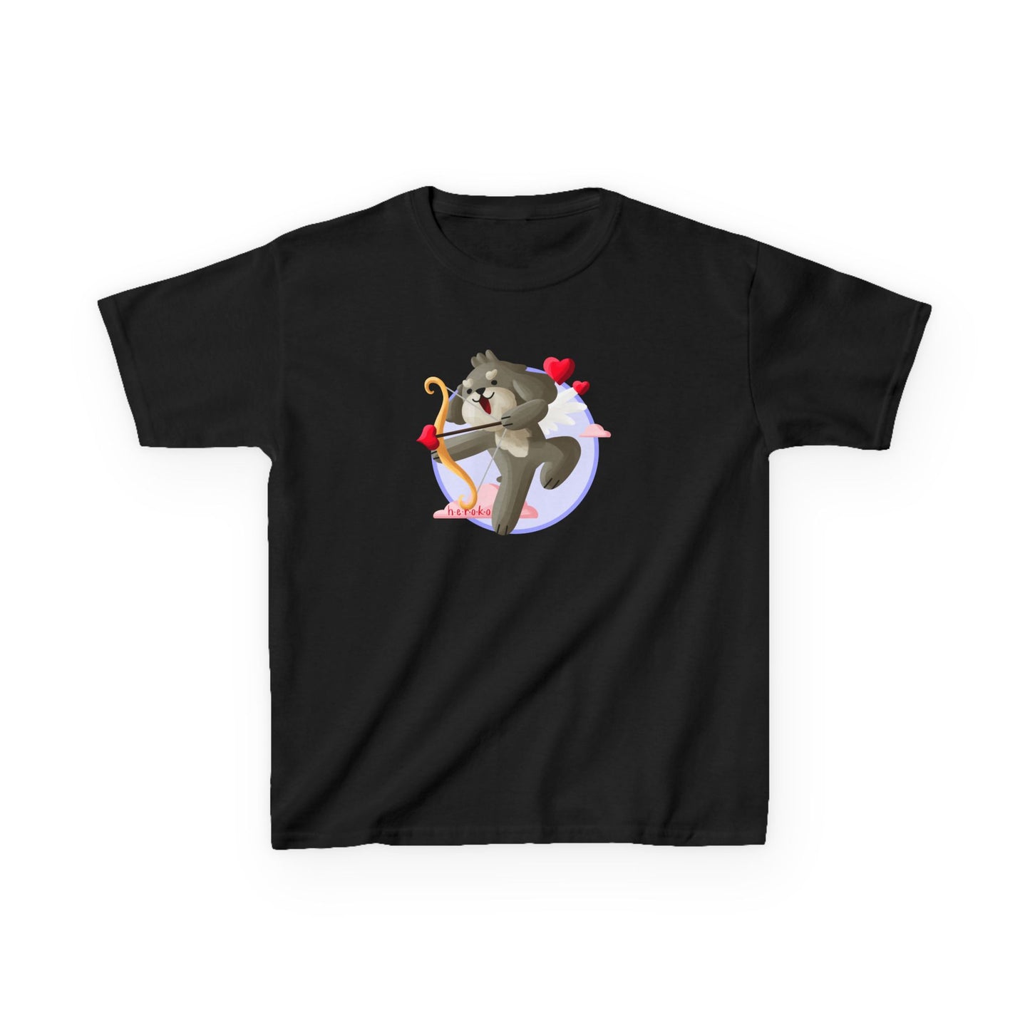 Kids Tee -Cute Dog Valentine's Day Graphic Tee