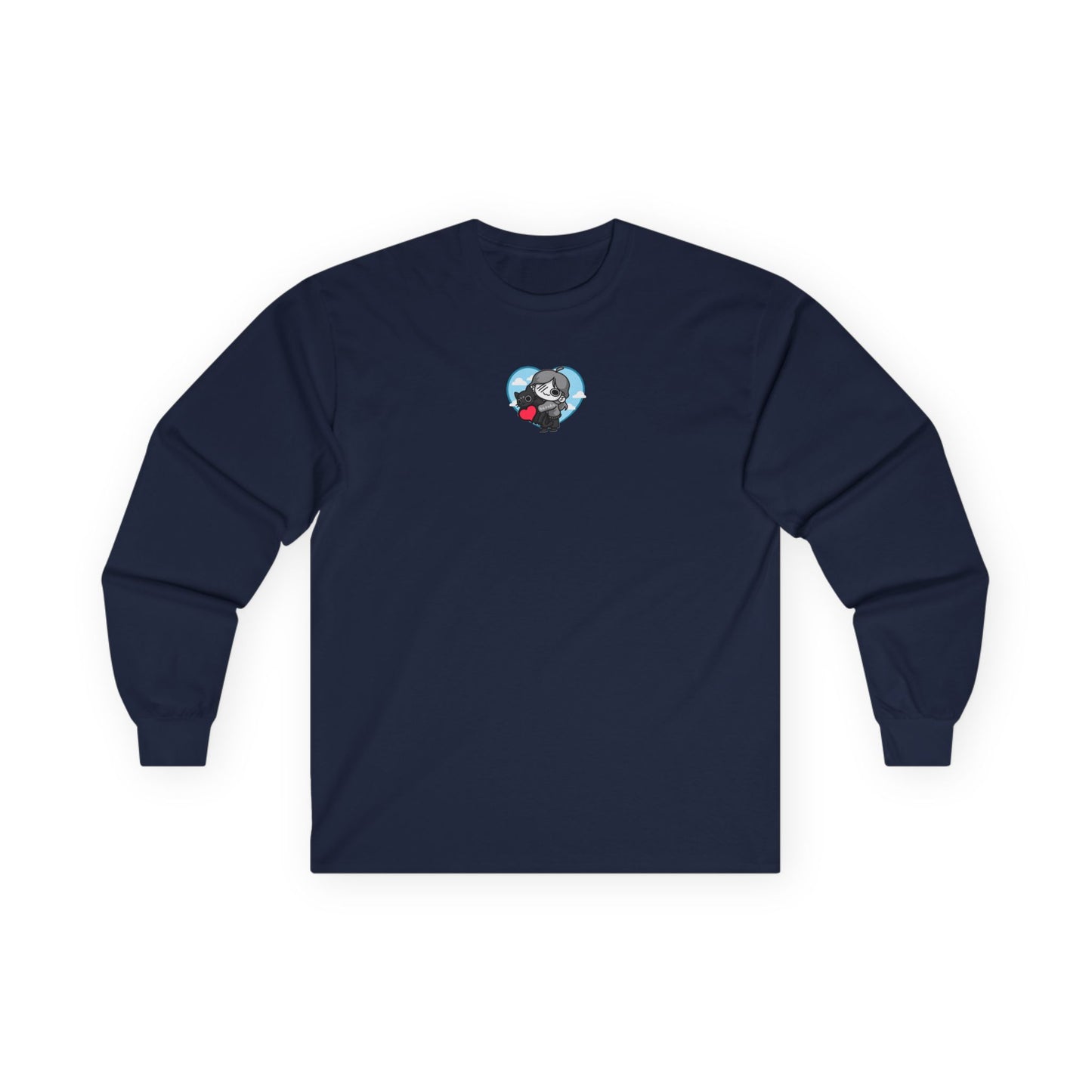 Adults LOVE CAT HEART Long Sleeve Tee (Runs Small for Men)