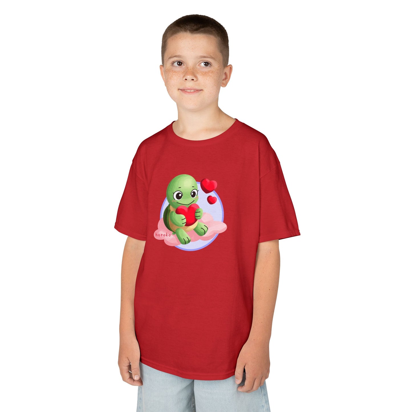 Kids Tee -Cute Turtle Valentine's Day Graphic Tee