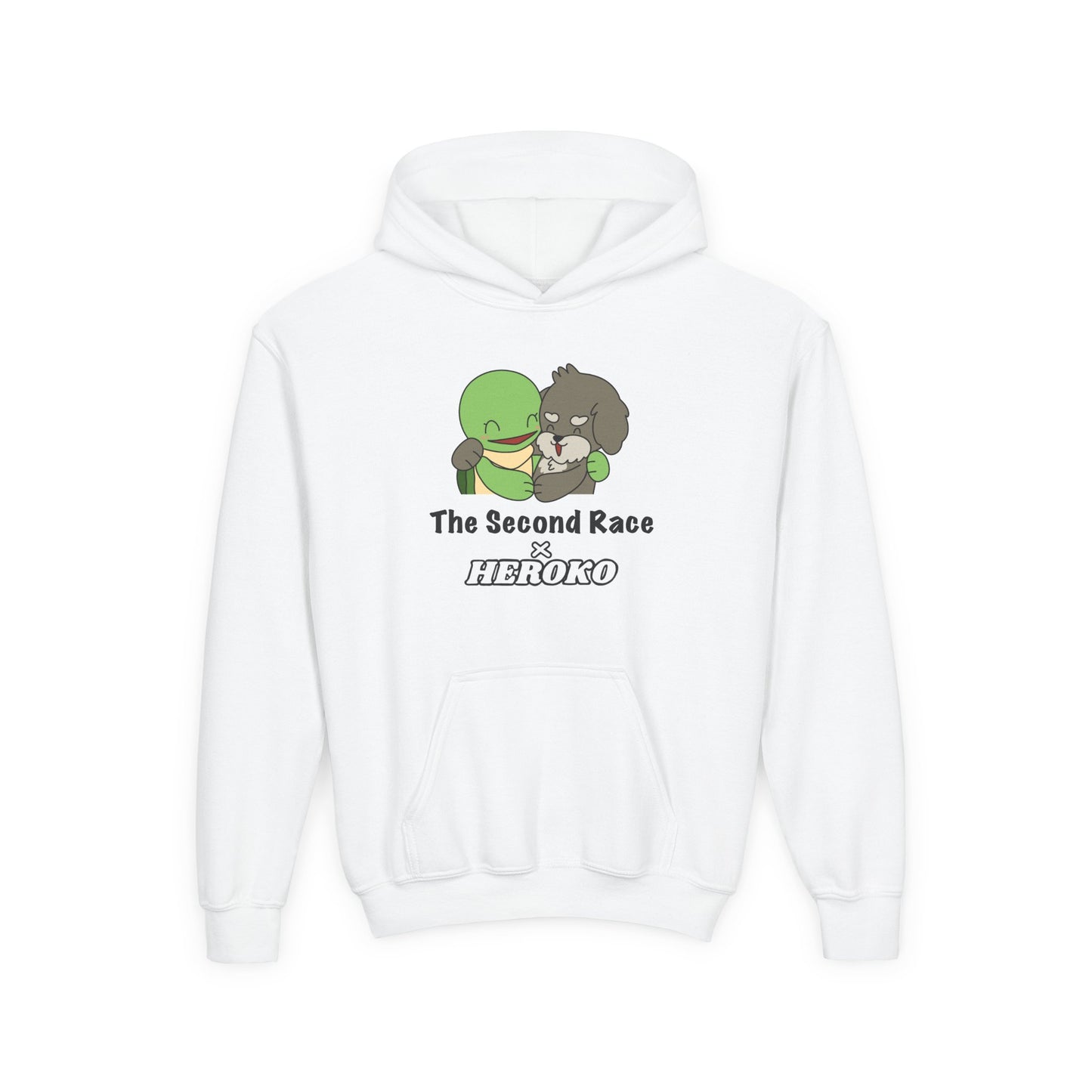 Kids Hoodie — Cute Turtle and Puppy Friends "The Second Race"