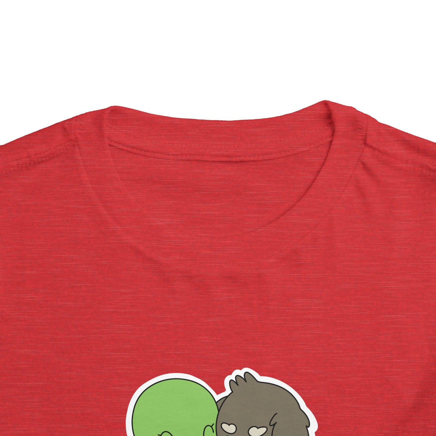 Toddler Tee — Cute "The Second Race" Cartoon Turtle & Puppy Graphic