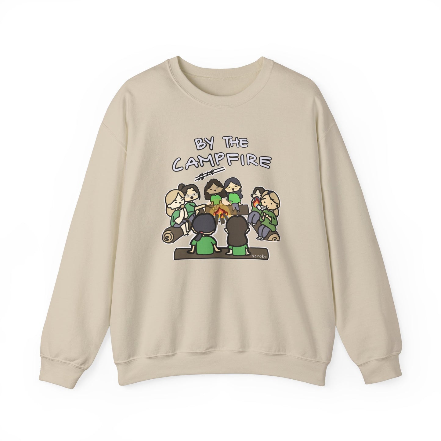 Adults GS GIRLS BY THE CAMPFIRE Crewneck Sweatshirt