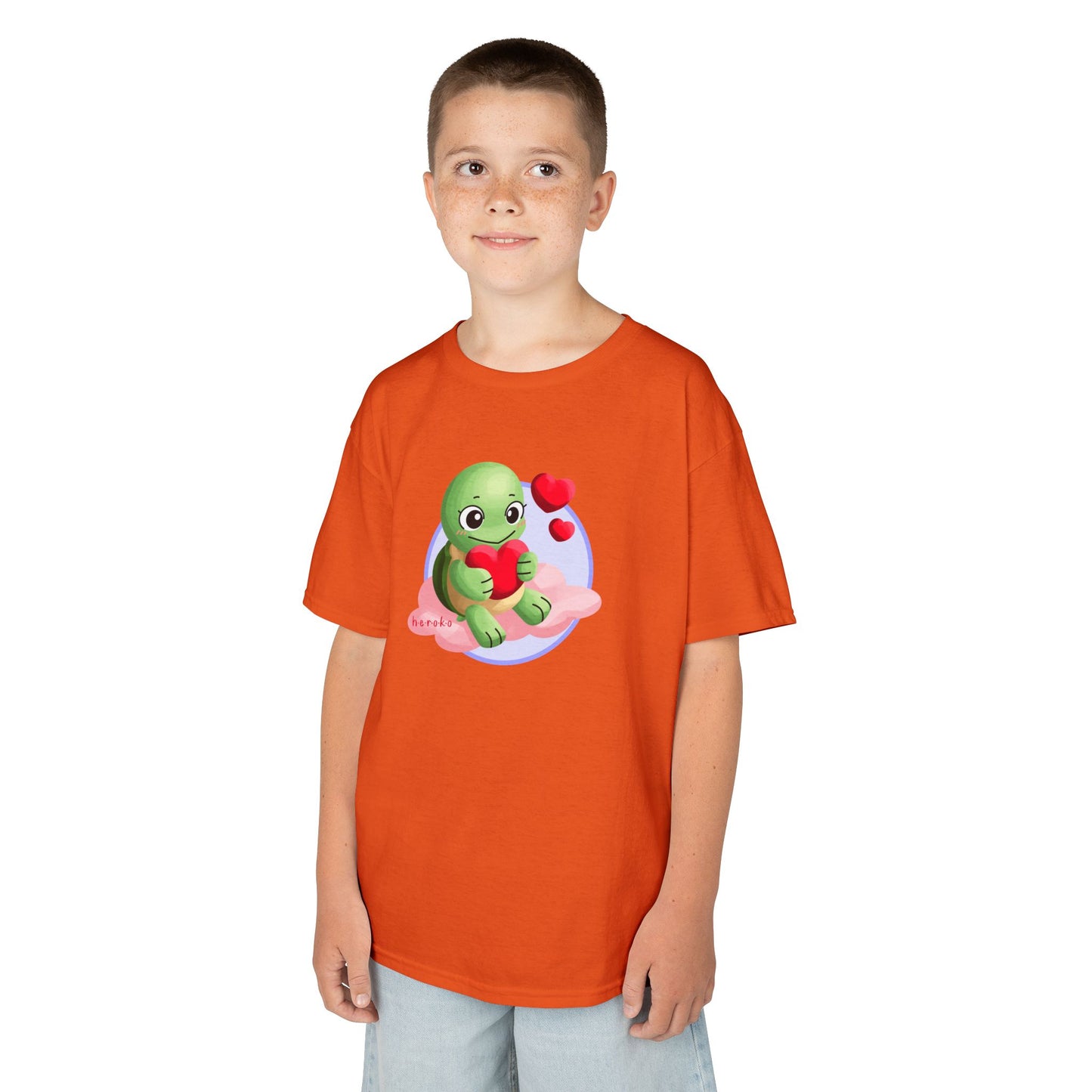 Kids Tee -Cute Turtle Valentine's Day Graphic Tee