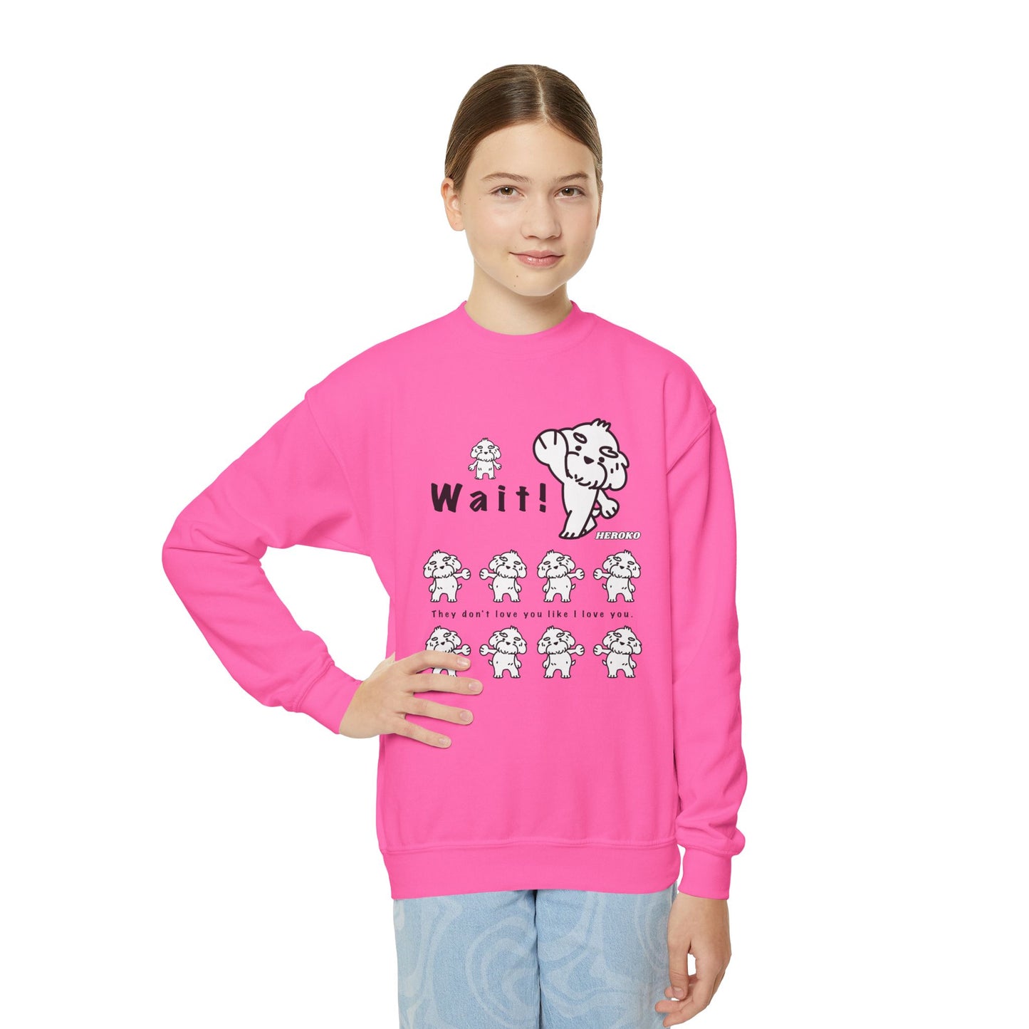 Youth DANCING DOG MEME Crewneck Sweatshirt