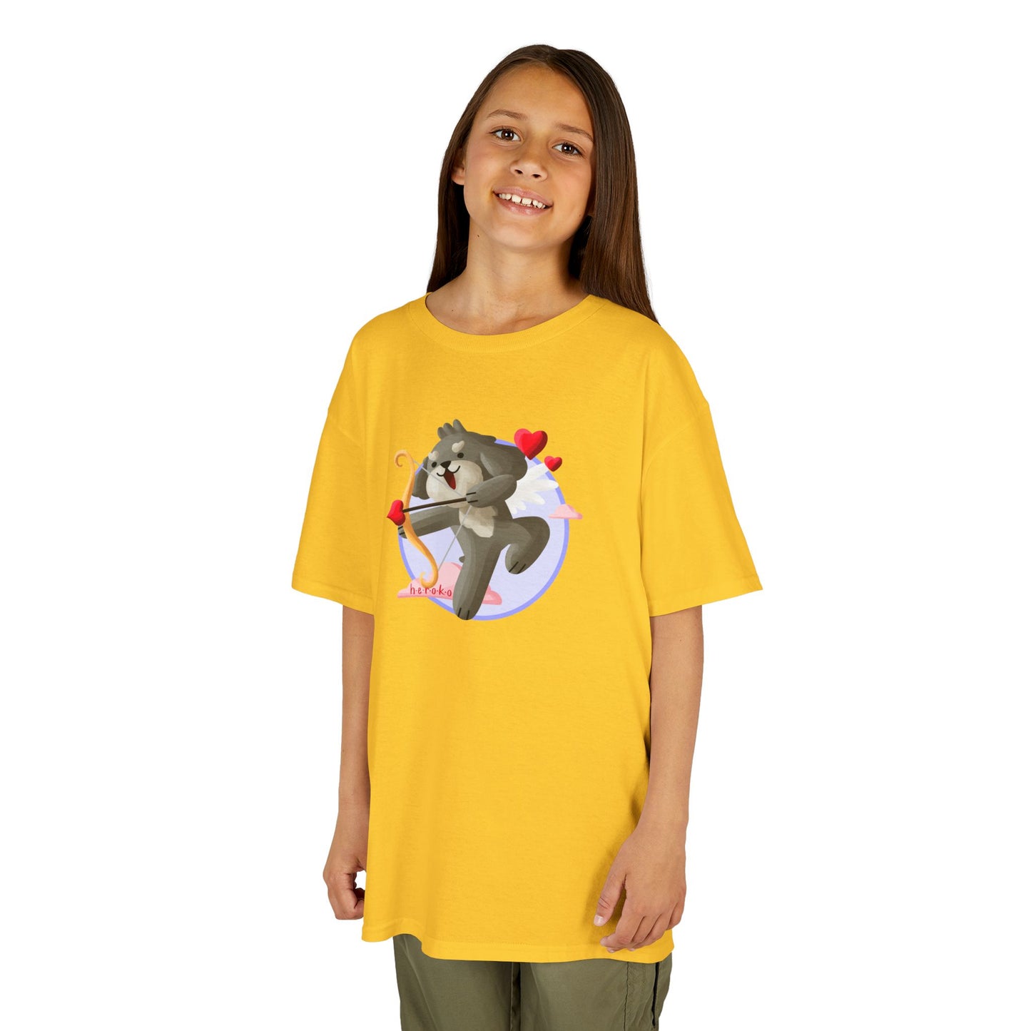 Kids Tee -Cute Dog Valentine's Day Graphic Tee