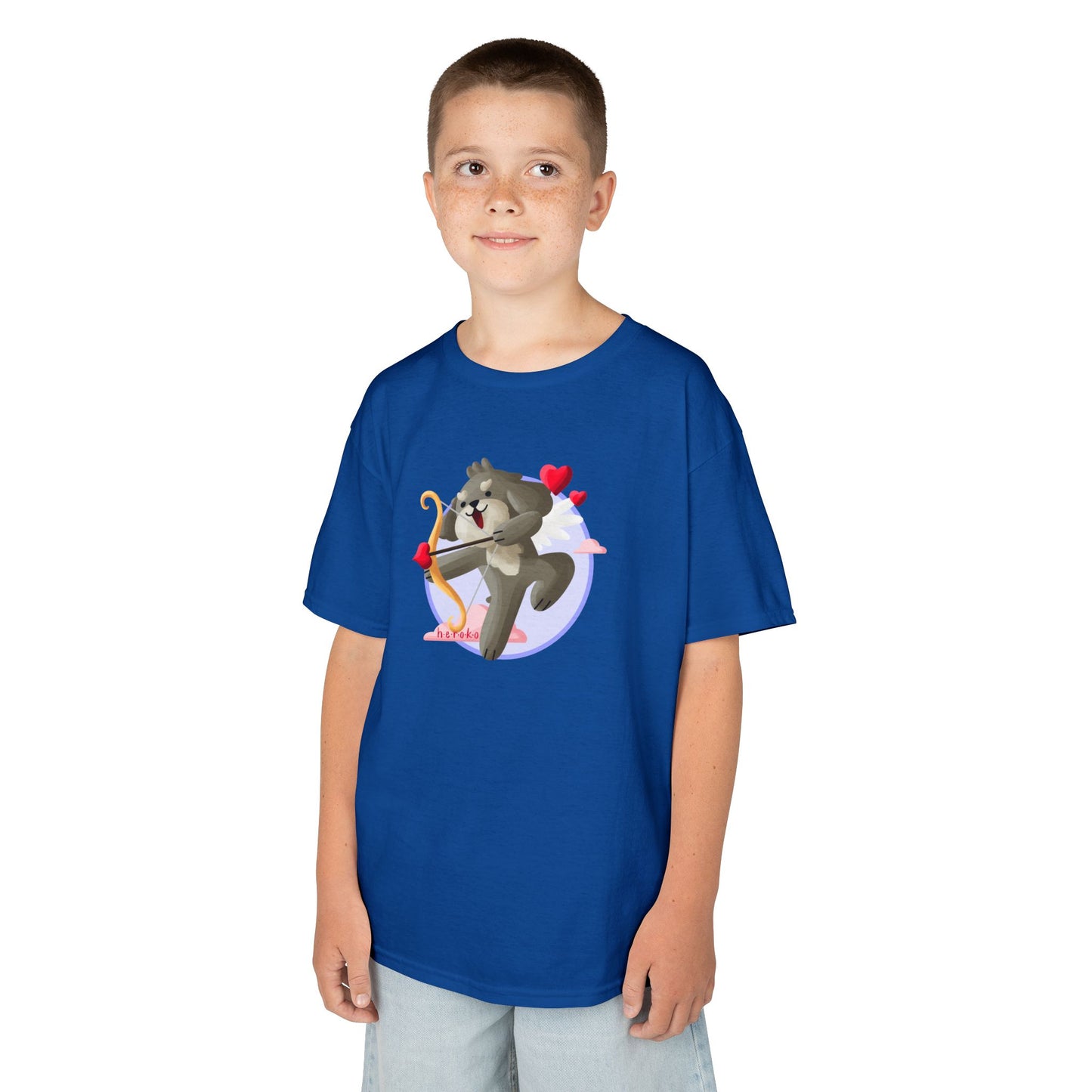 Kids Tee -Cute Dog Valentine's Day Graphic Tee