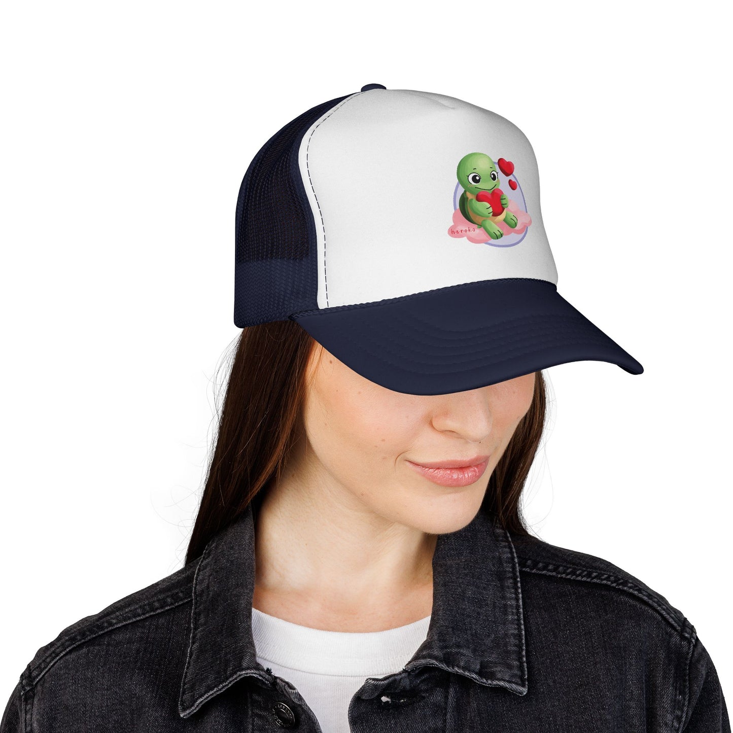 Cute Turtle Valentine's Day Design Trucker Cap/Hat