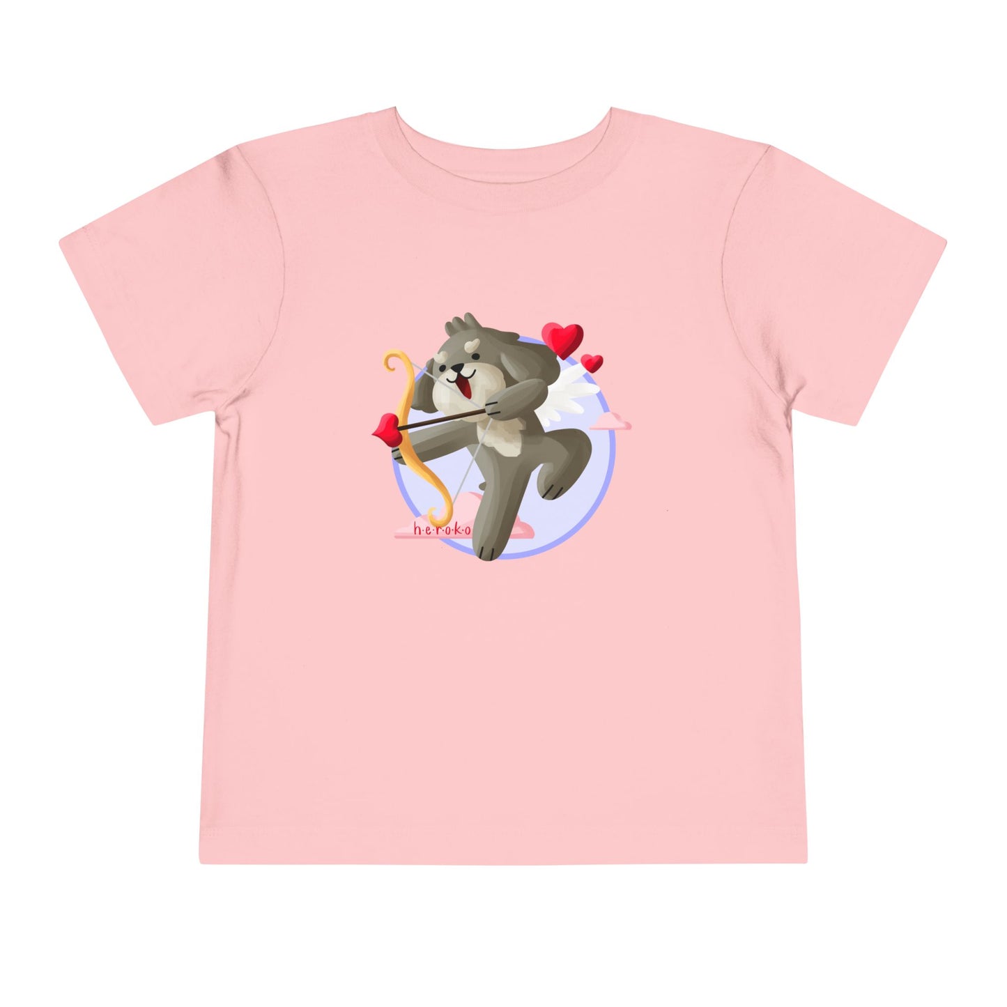 Toddler Tee - Cute Dog Valentine's Day Design