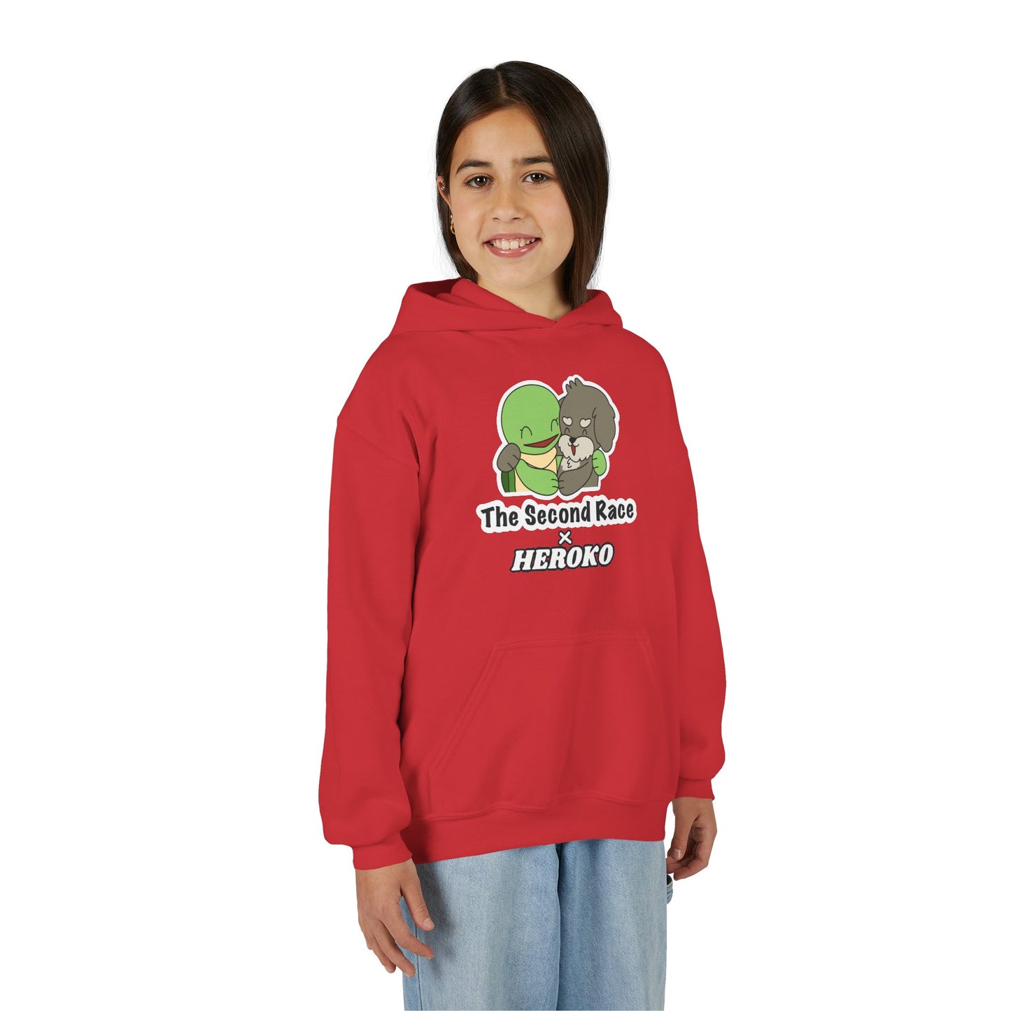 Kids Hoodie — Cute Turtle and Puppy Friends "The Second Race"