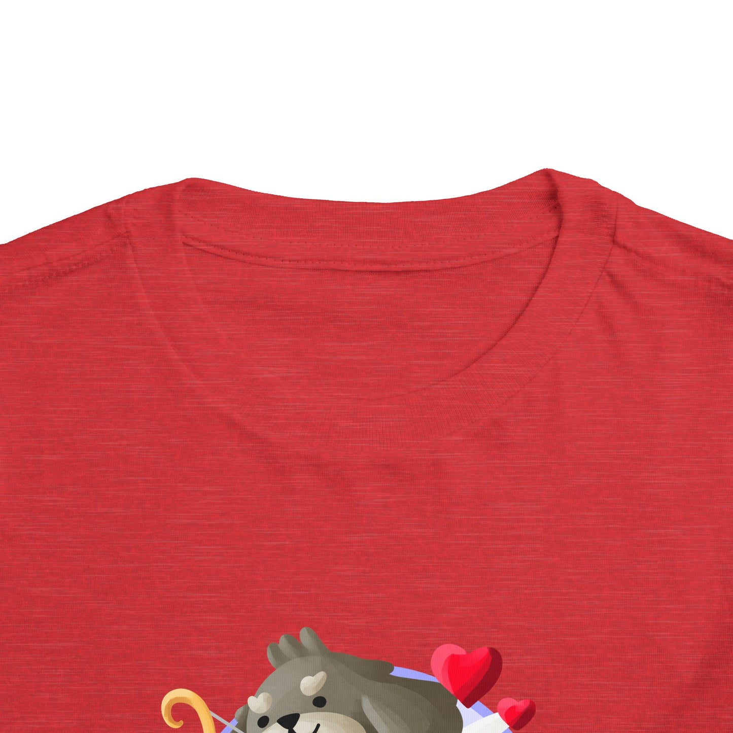 Toddler Tee - Cute Dog Valentine's Day Design