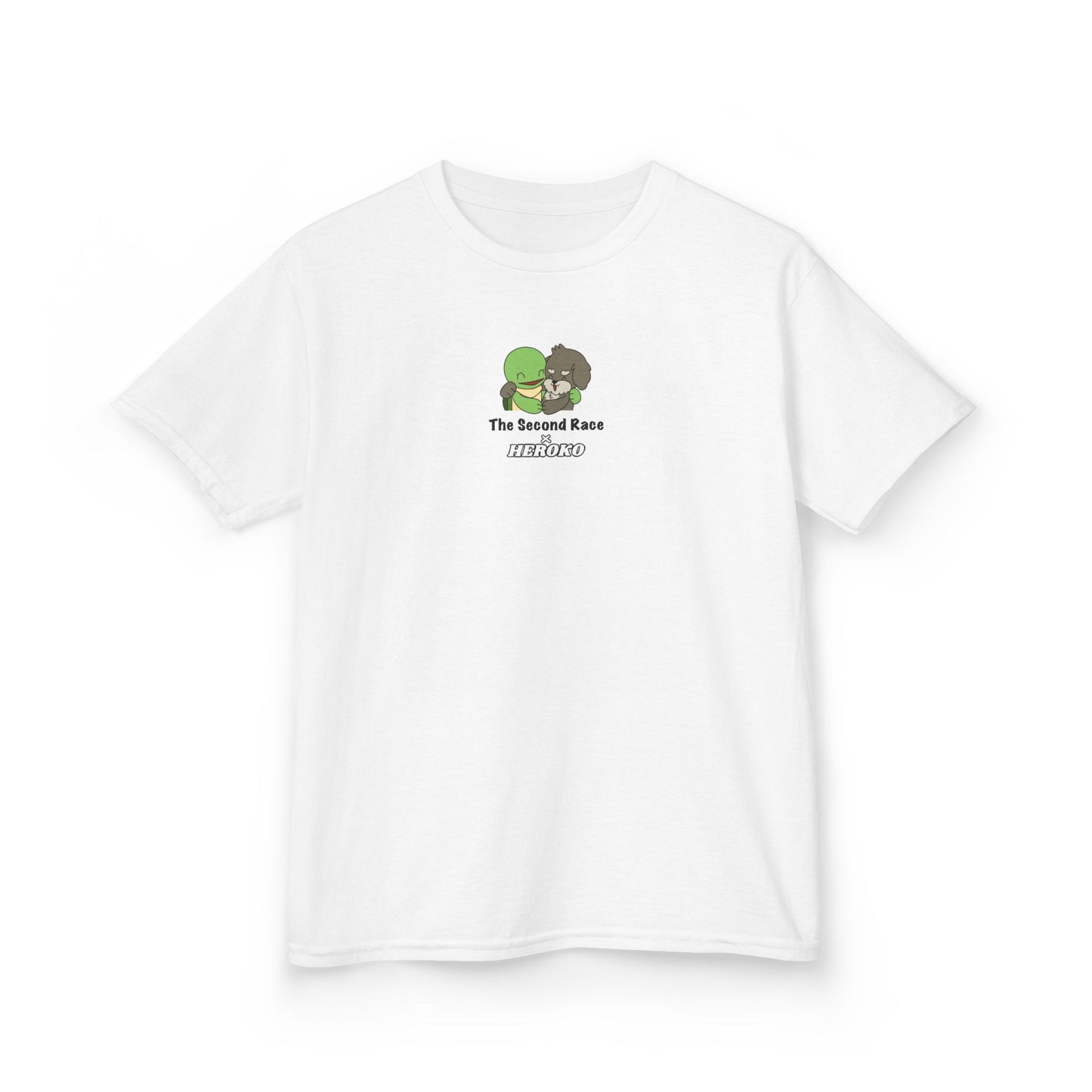 Kids Tee -"The Second Race" Cute Turtle and Puppy Graphic Tee