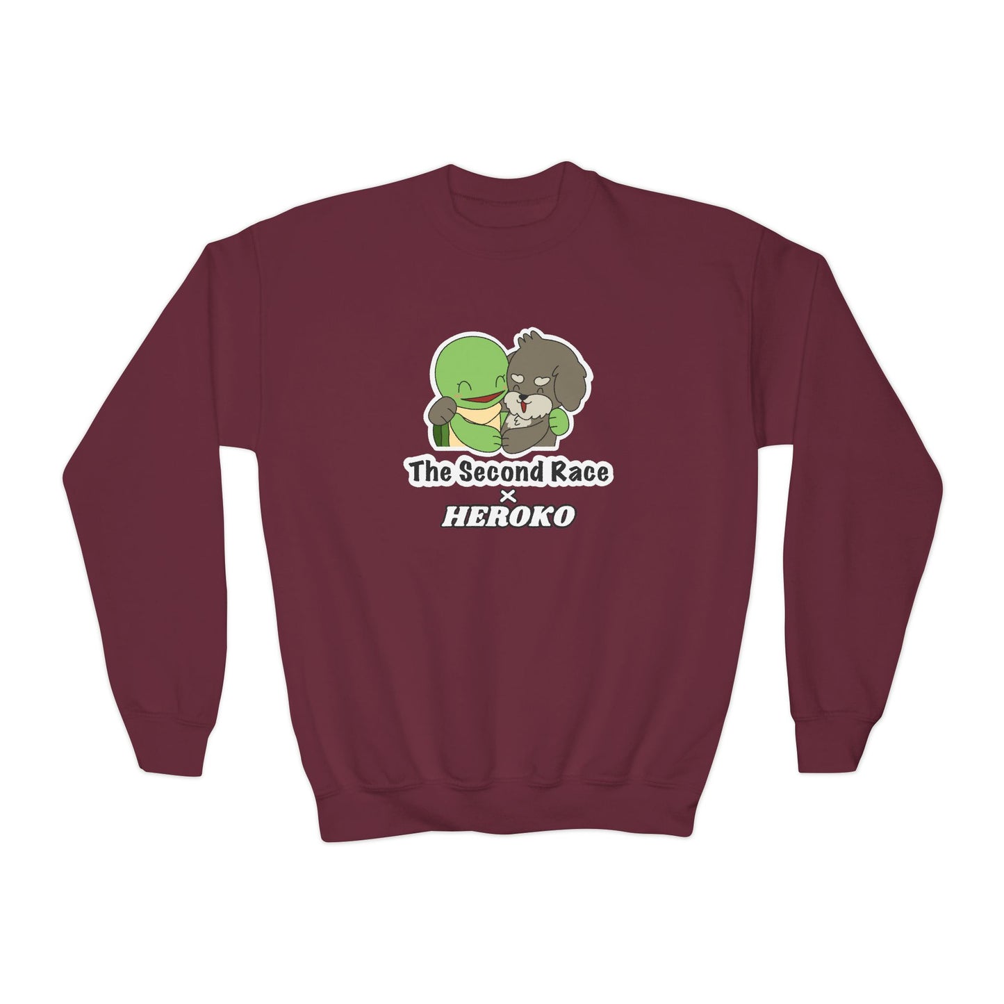 Kids Hugging Turtle & Puppy Crewneck Sweatshirt — The Second Race