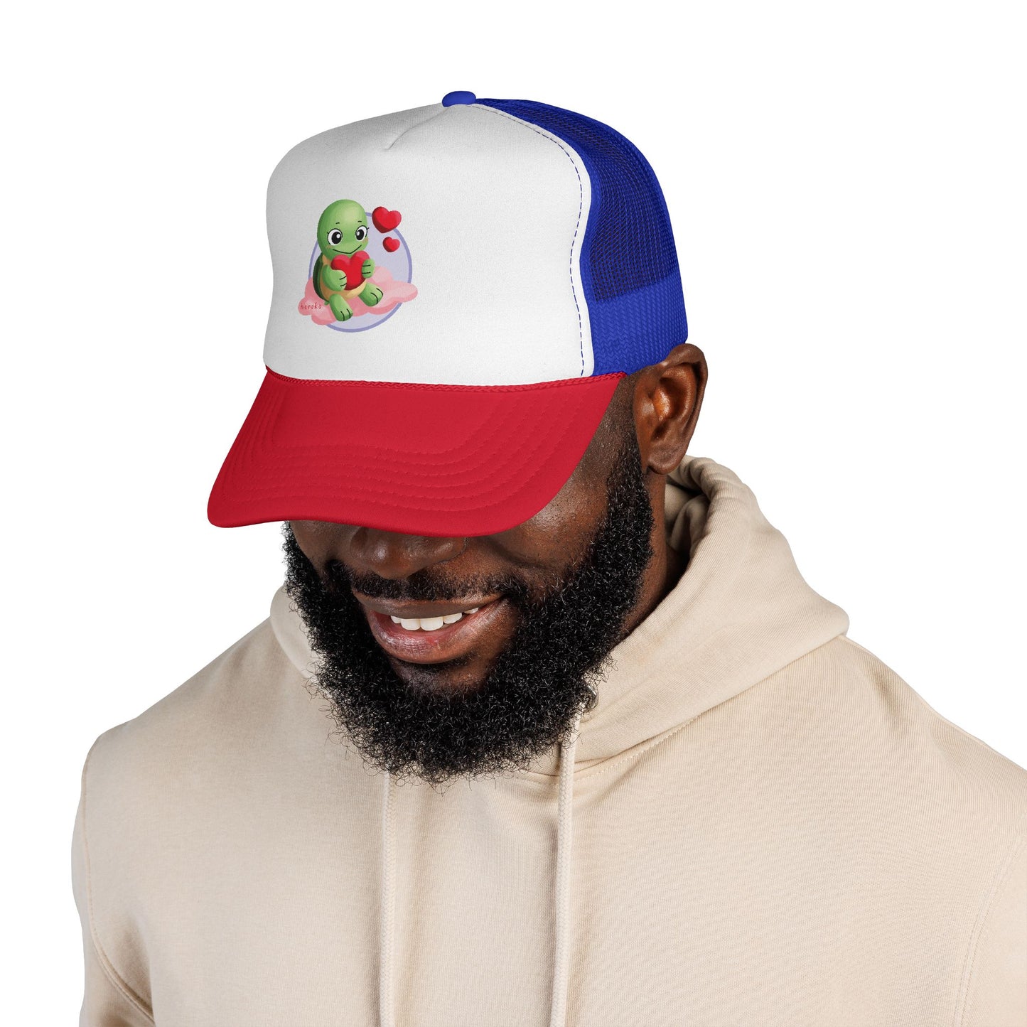 Cute Turtle Valentine's Day Design Trucker Cap/Hat