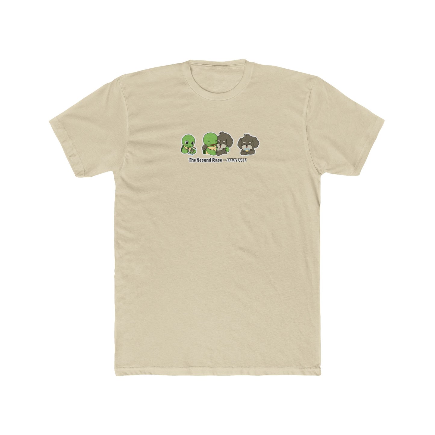 Adults Tee for "The Second Race" Book Turtle & Puppy Trio