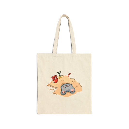 Sand Bathing Canvas Tote Bag