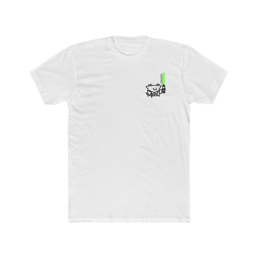 Jedi Master Cat Crew Tee - Unisex Cotton Shirt for Casual Summer Vibes