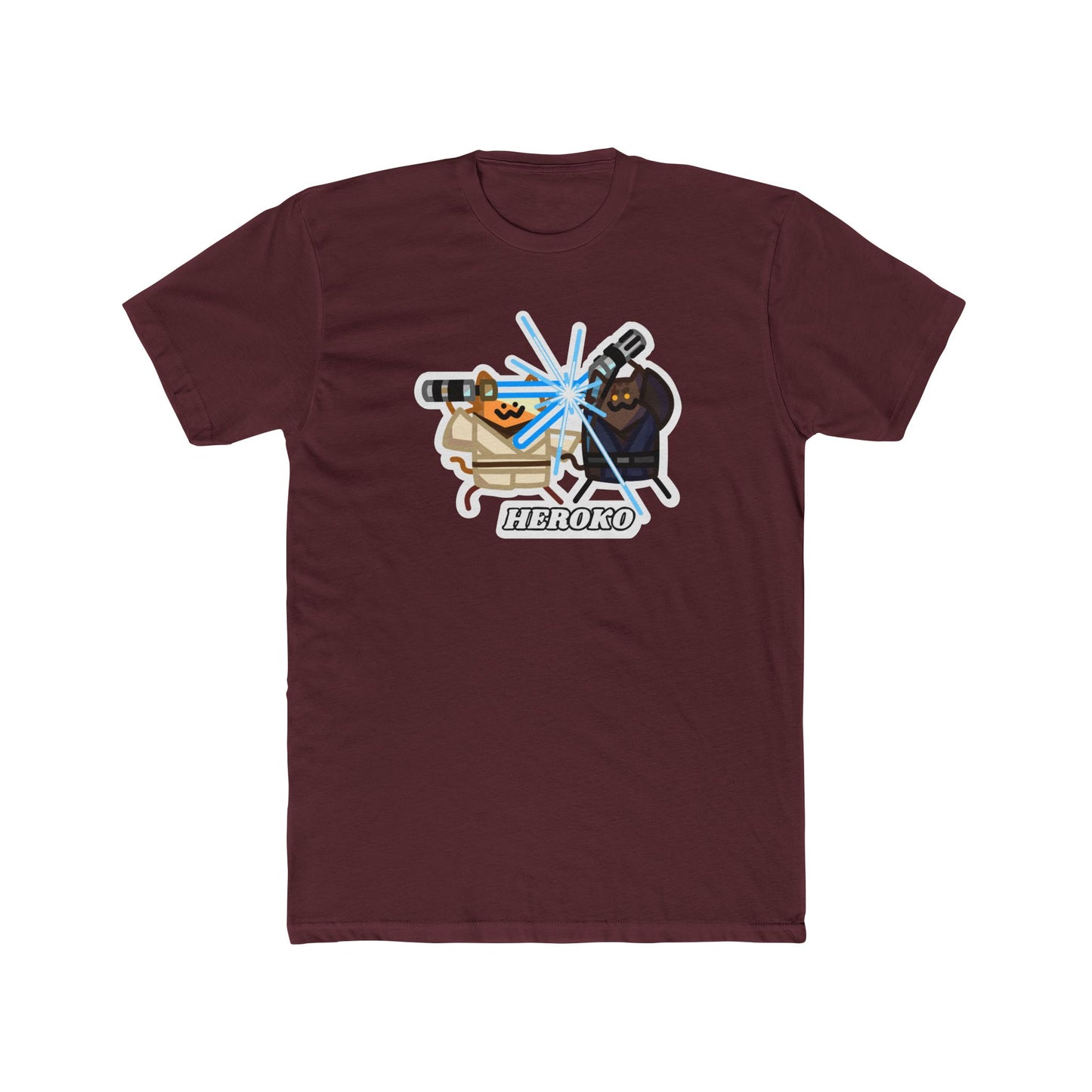 Jedi Cats Fighting Unisex Cotton Tee