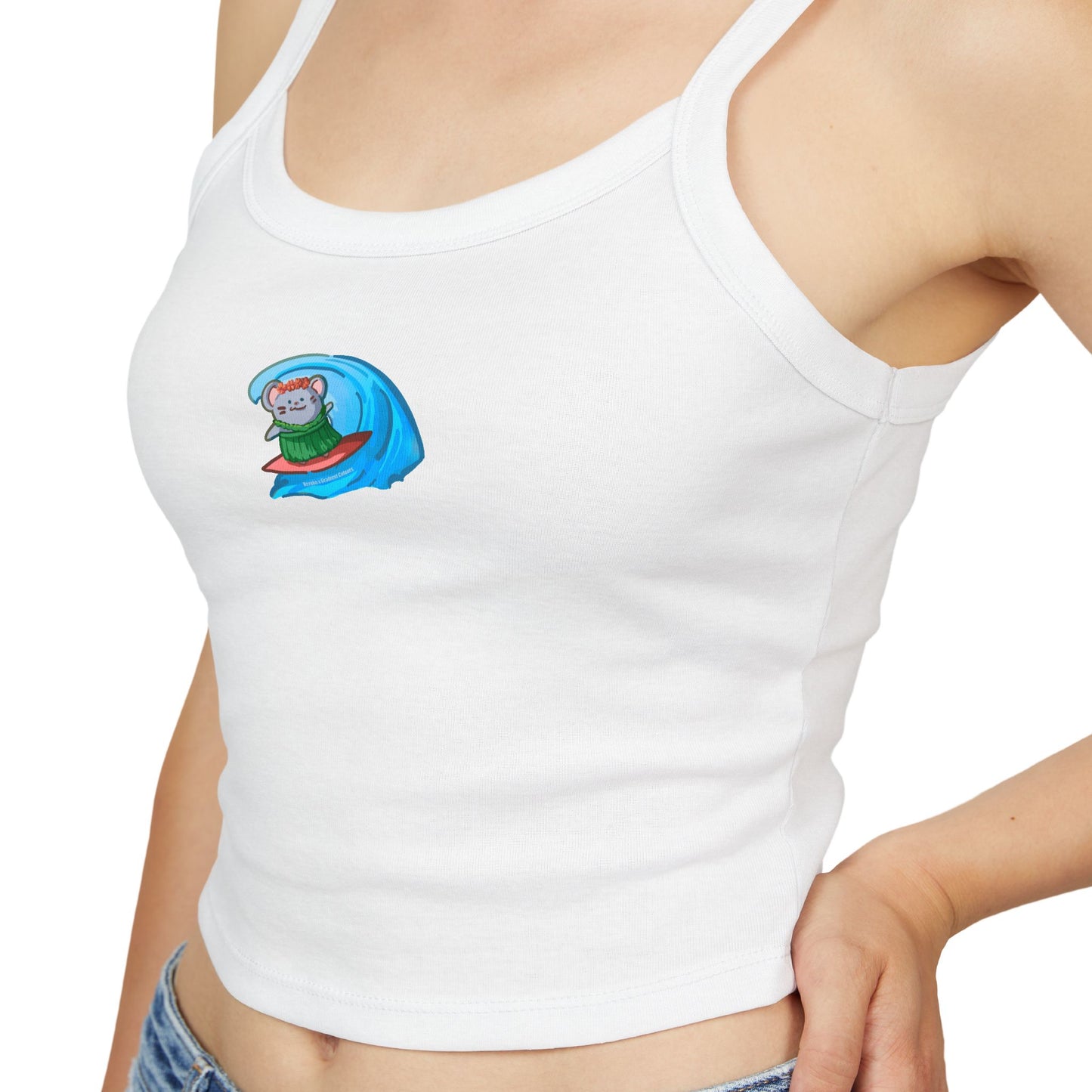 Surfing Mouse Tank Top - Women's Spaghetti Strap