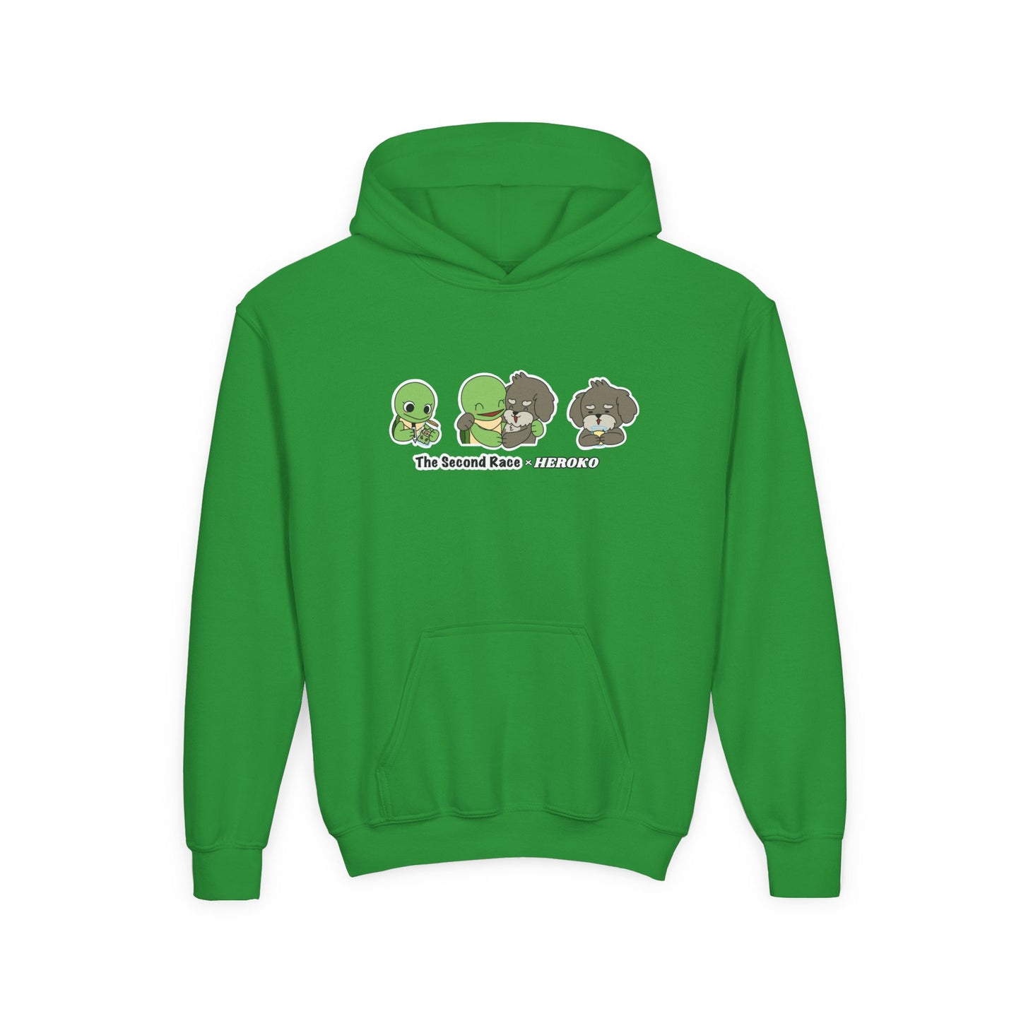 Kids Hoodie — Cute Turtle and Puppy Trios "The Second Race"