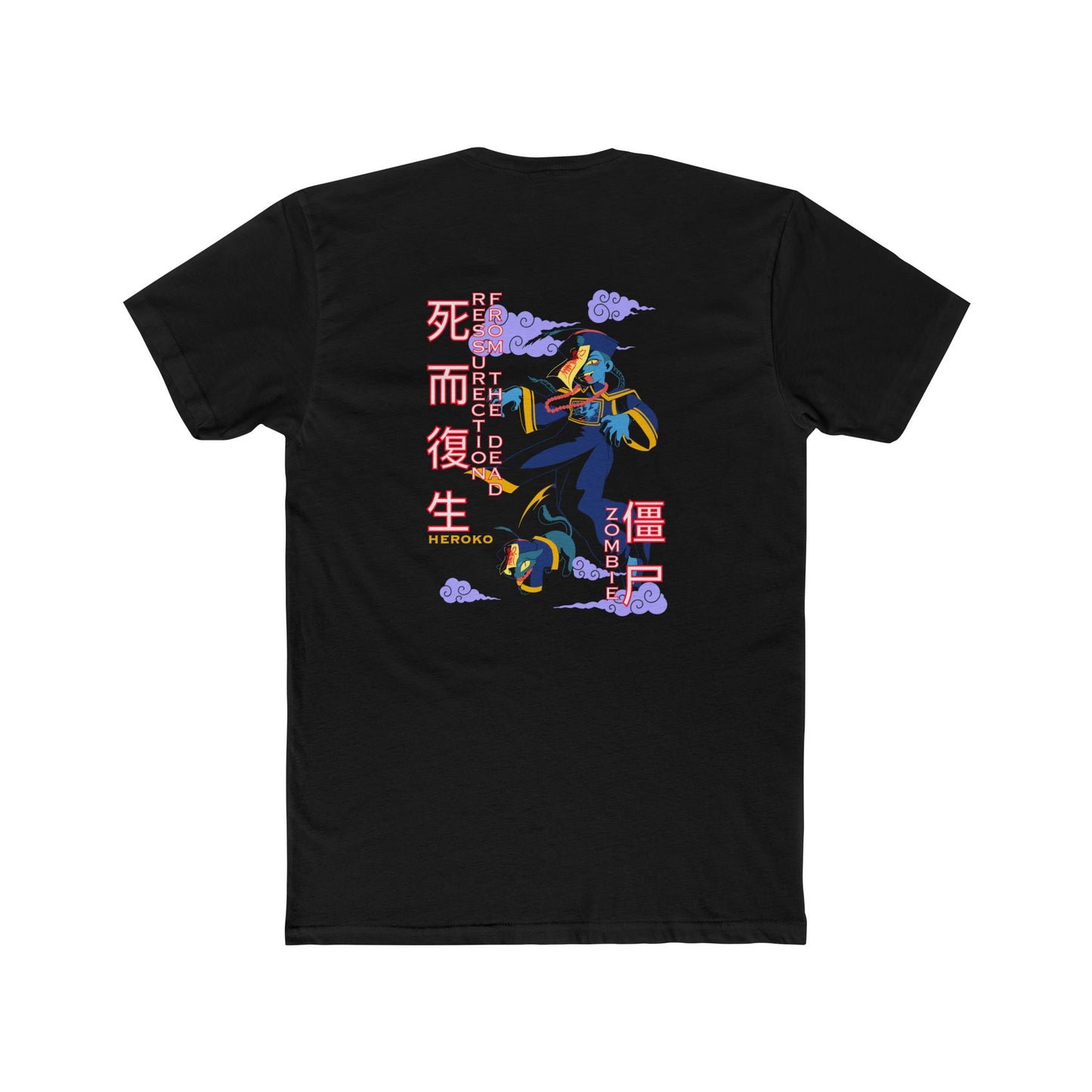 Adults Unisex Tee, Chinese Ancient Zombies Design on Back