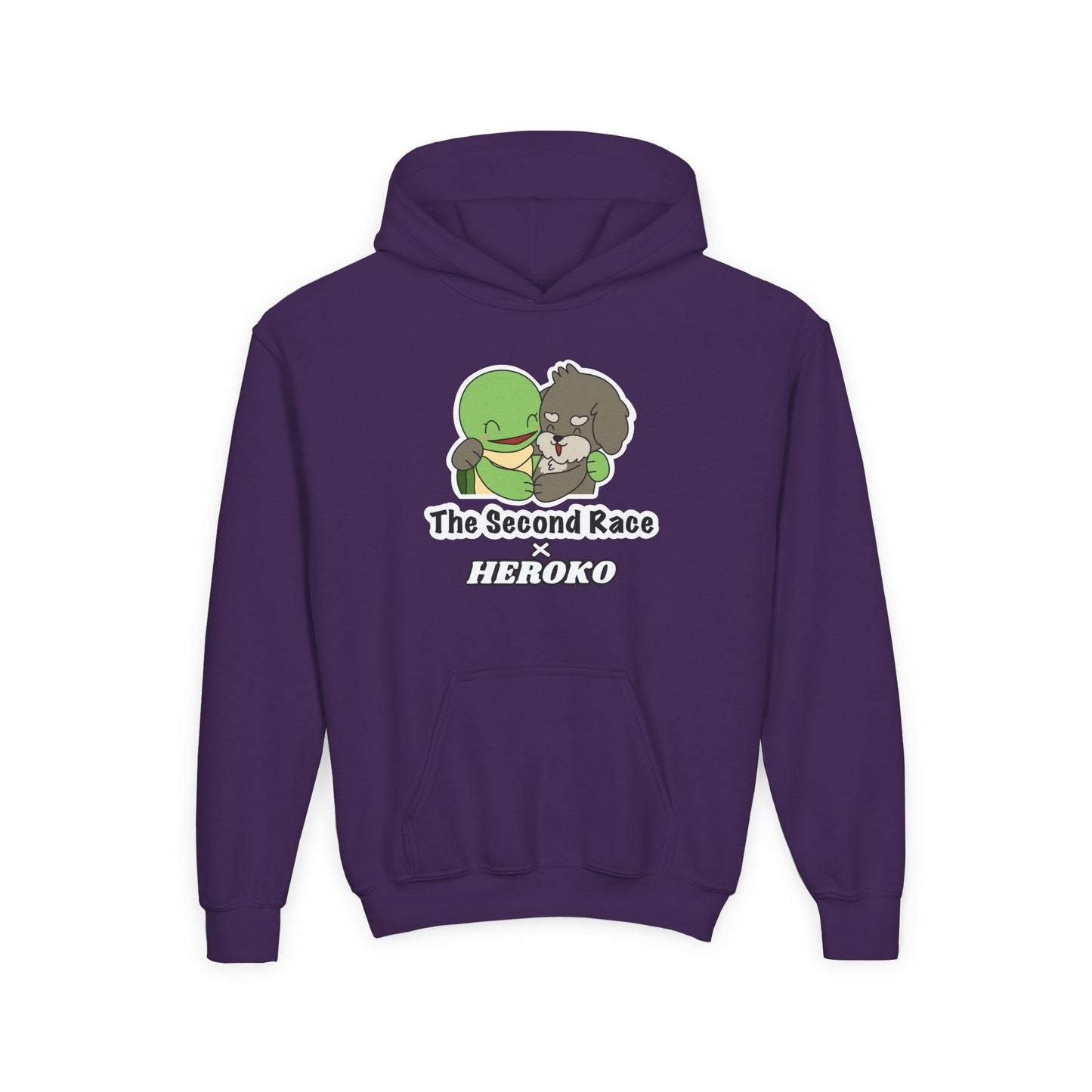Kids Hoodie — Cute Turtle and Puppy Friends "The Second Race"