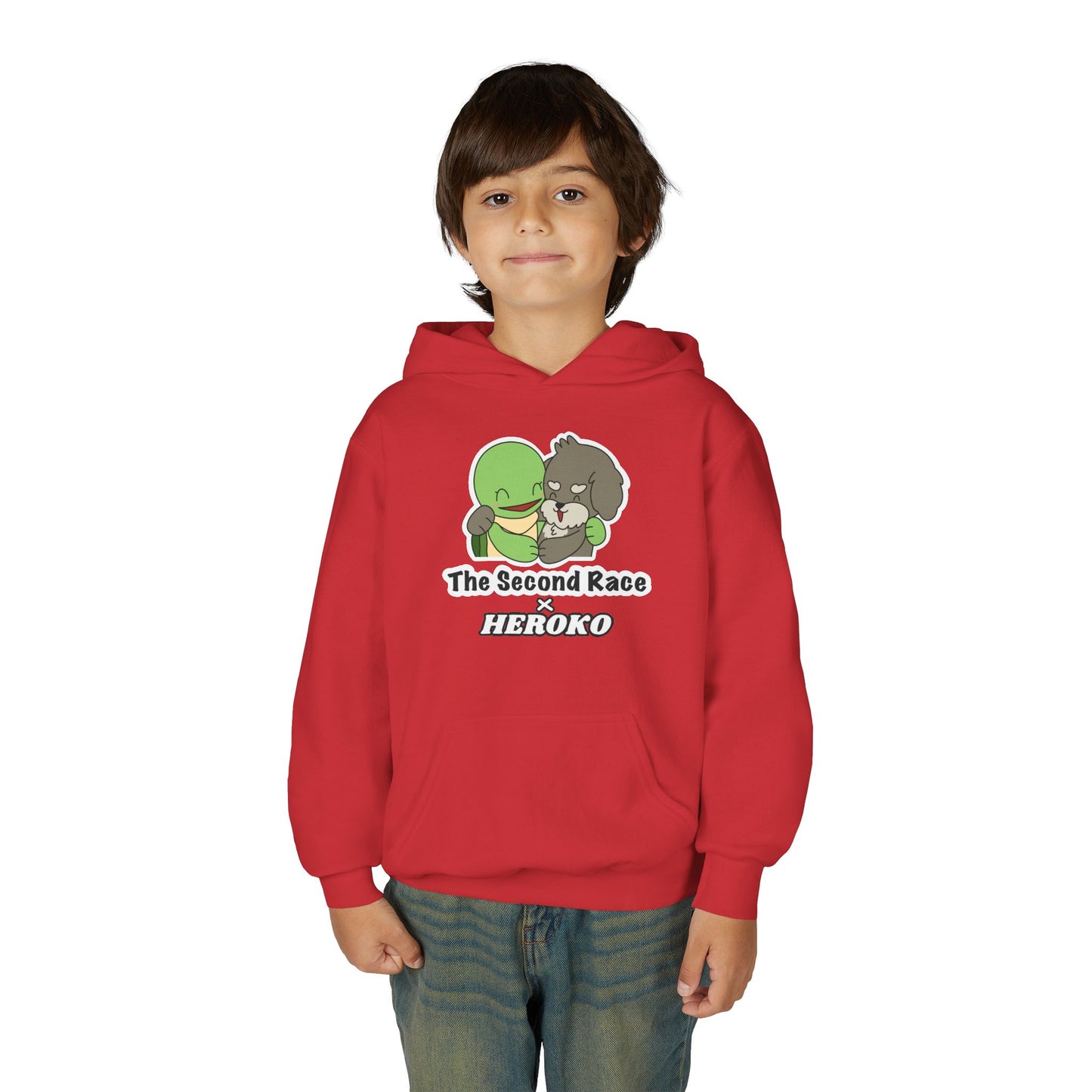 Kids Hoodie — Cute Turtle and Puppy Friends "The Second Race"