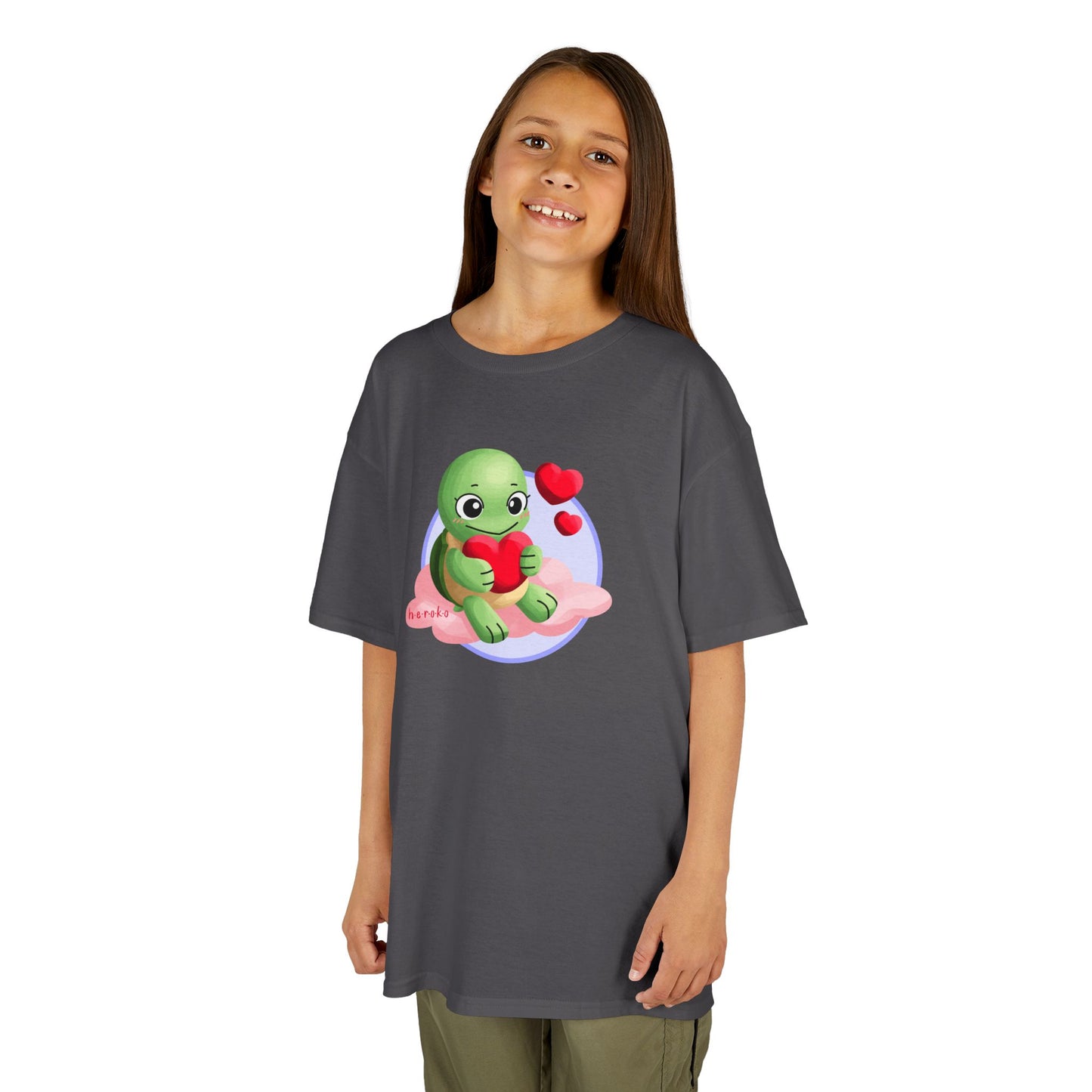 Kids Tee -Cute Turtle Valentine's Day Graphic Tee
