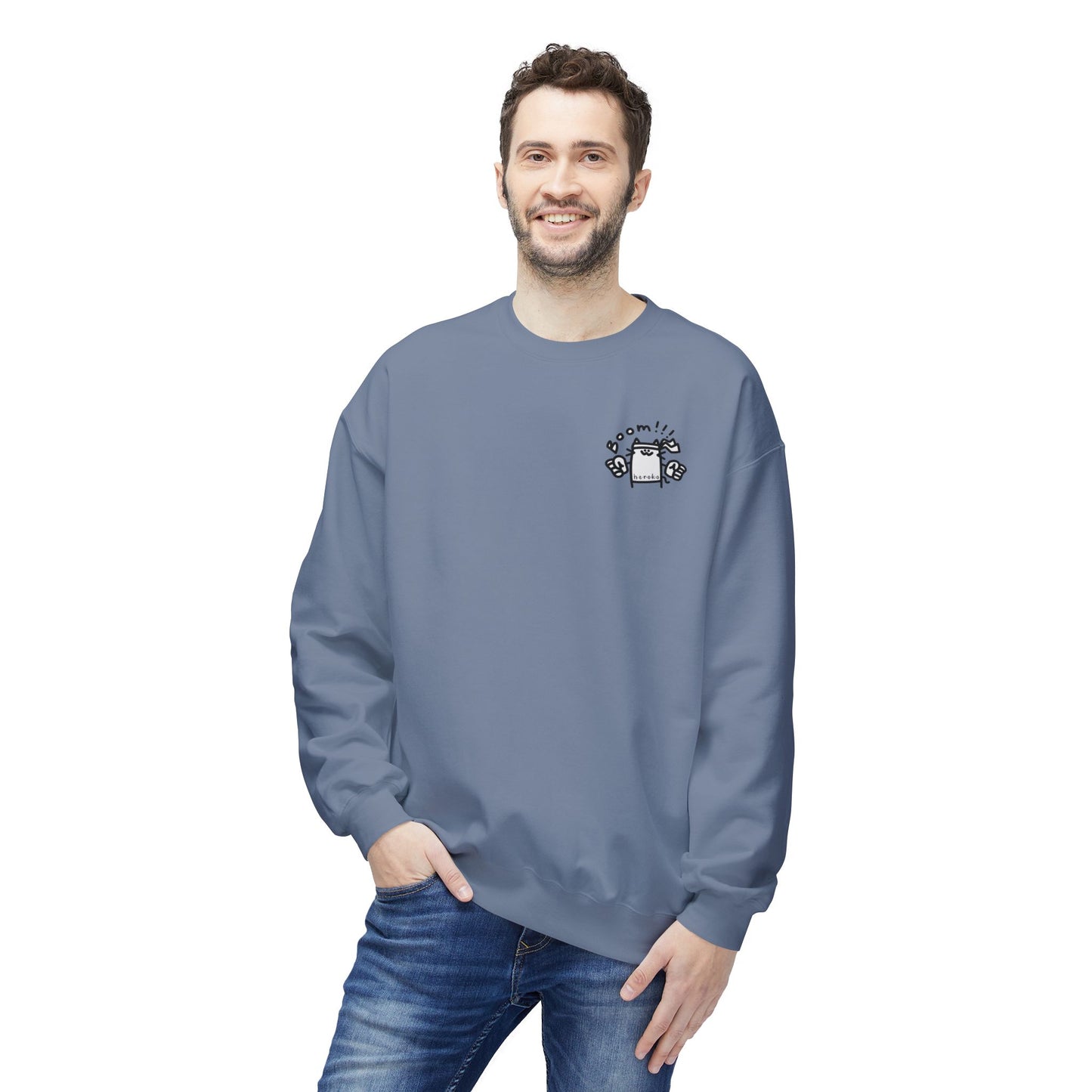 Adults CATS BOOM Fleece Crewneck Sweatshirt