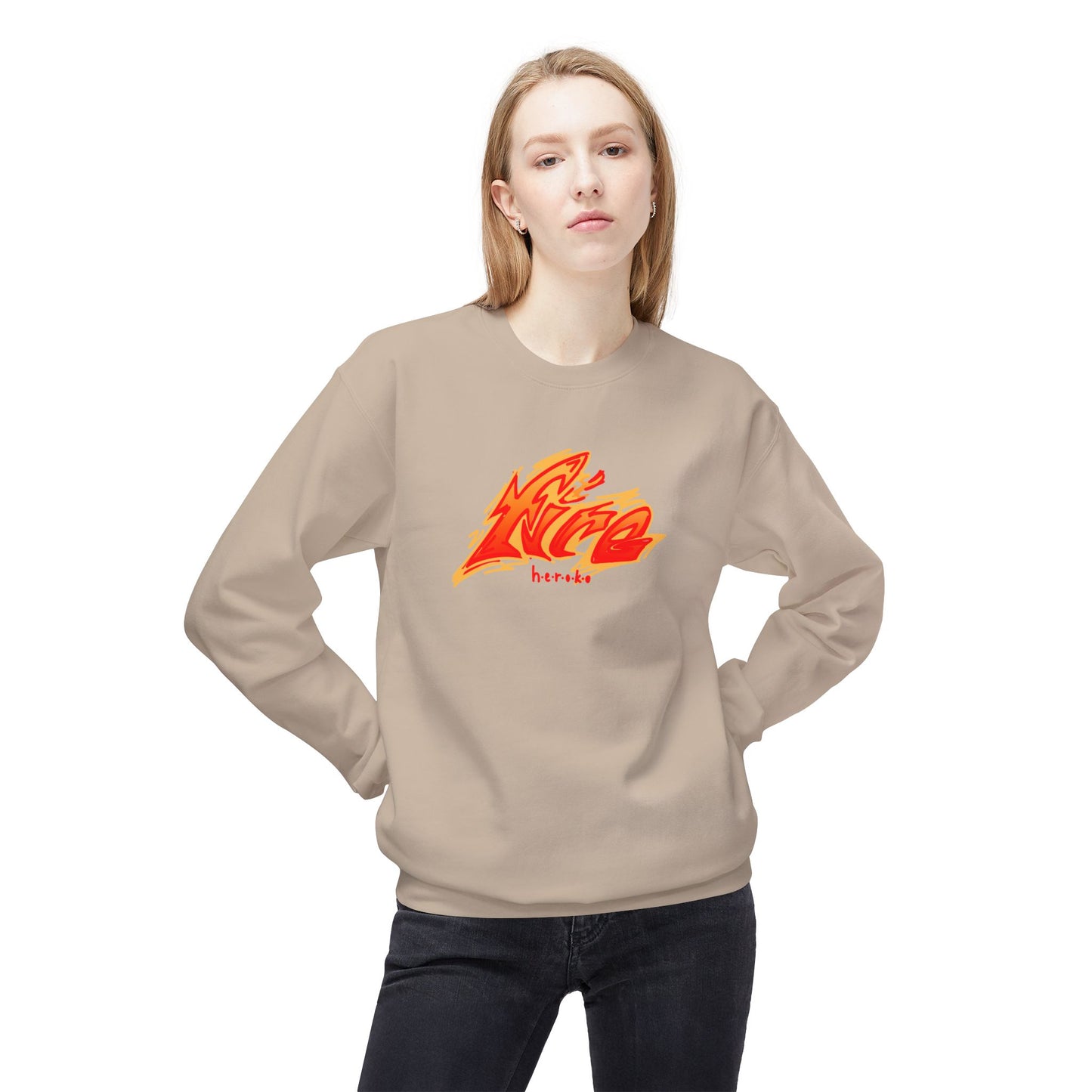 Adults Unisex FIRE Crewneck Sweatshirt