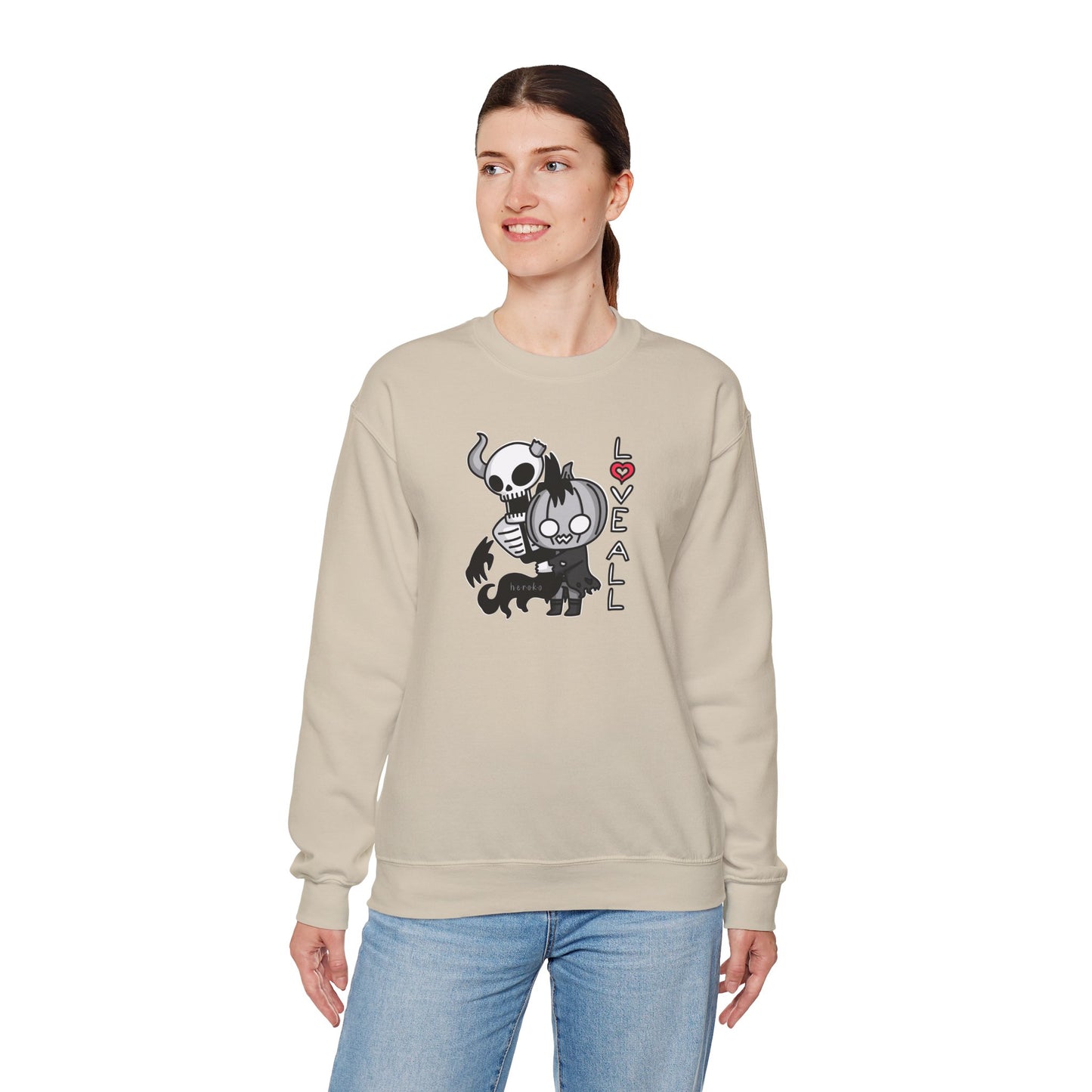 Adults LOVE ALL SKELETON Crewneck Sweatshirt