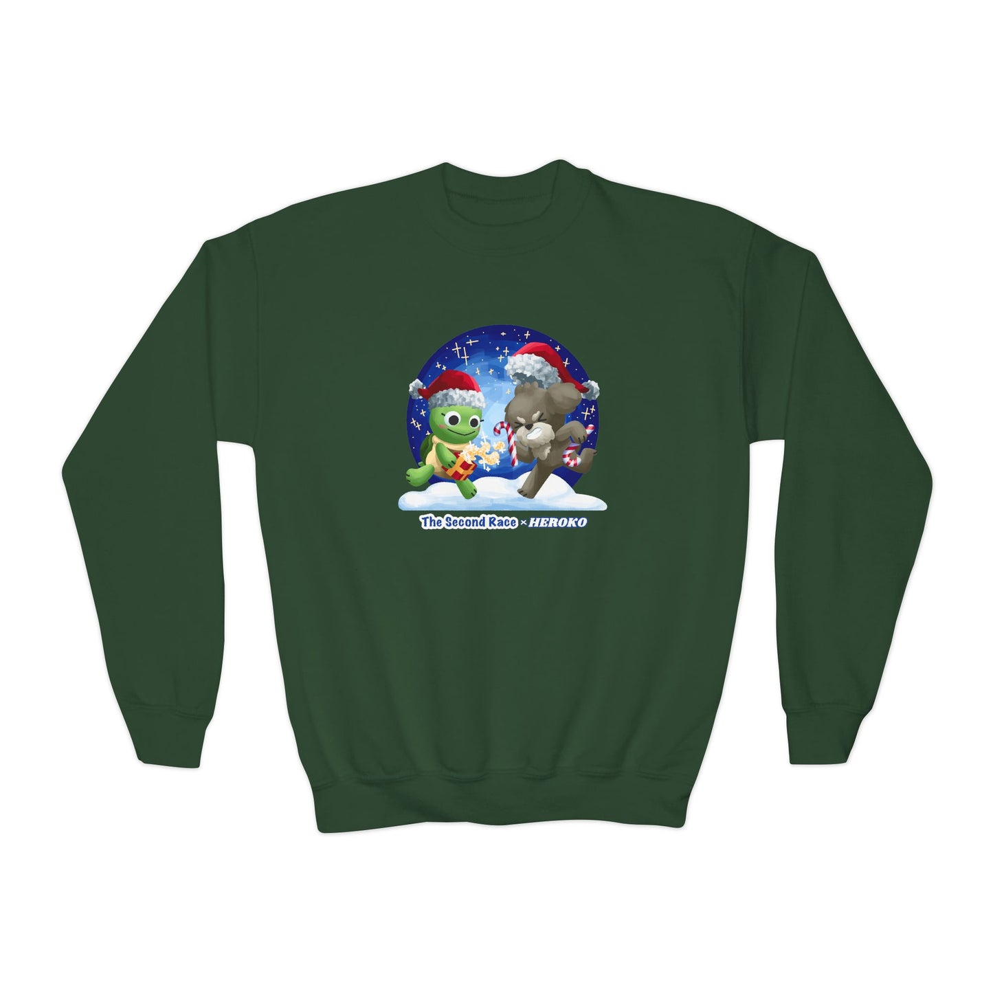 Kids Christmas Turtle and Puppy Crewneck Sweatshirt