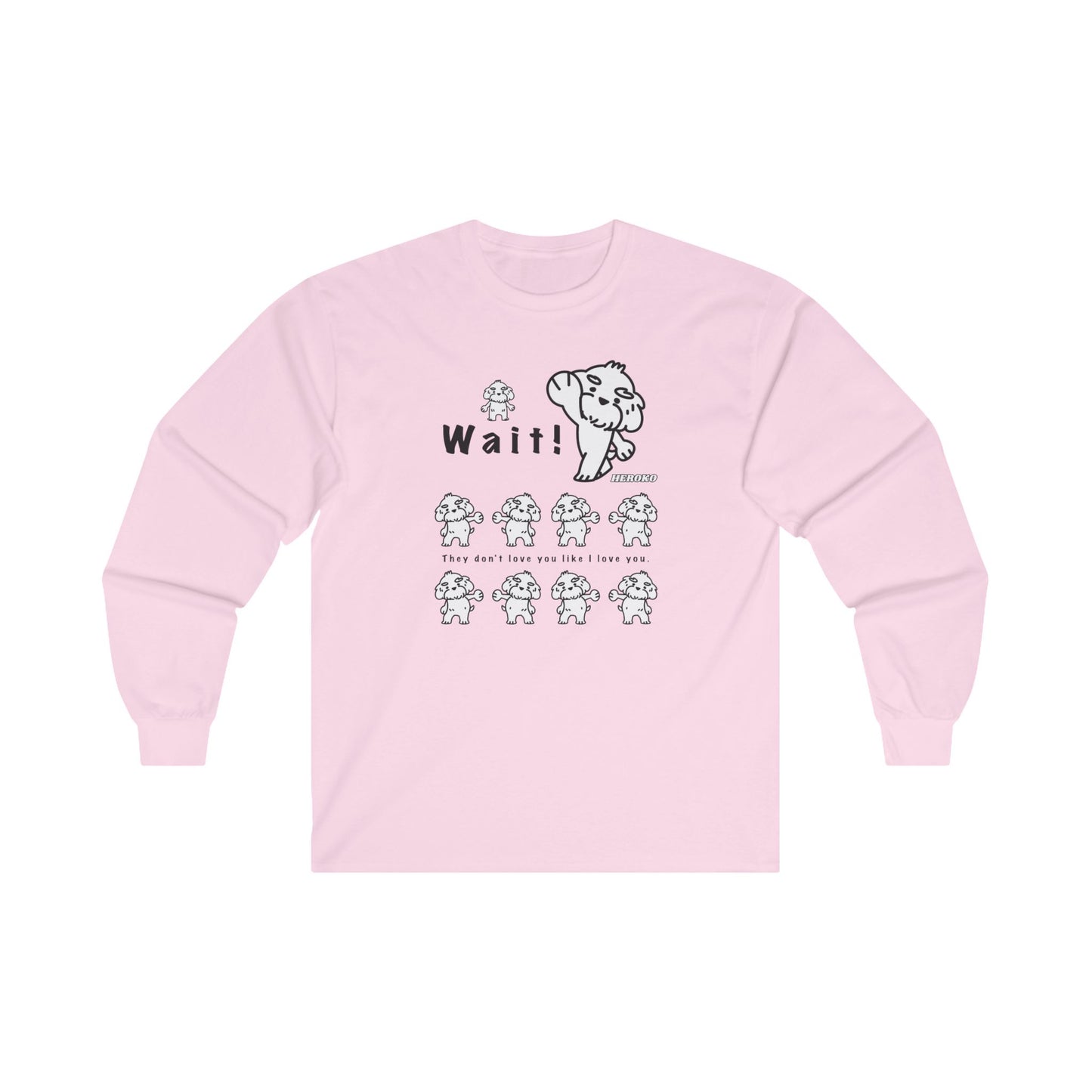 Adults WAIT! DANCING DOGS MEME Long Sleeve Tee (Runs Small for Men)