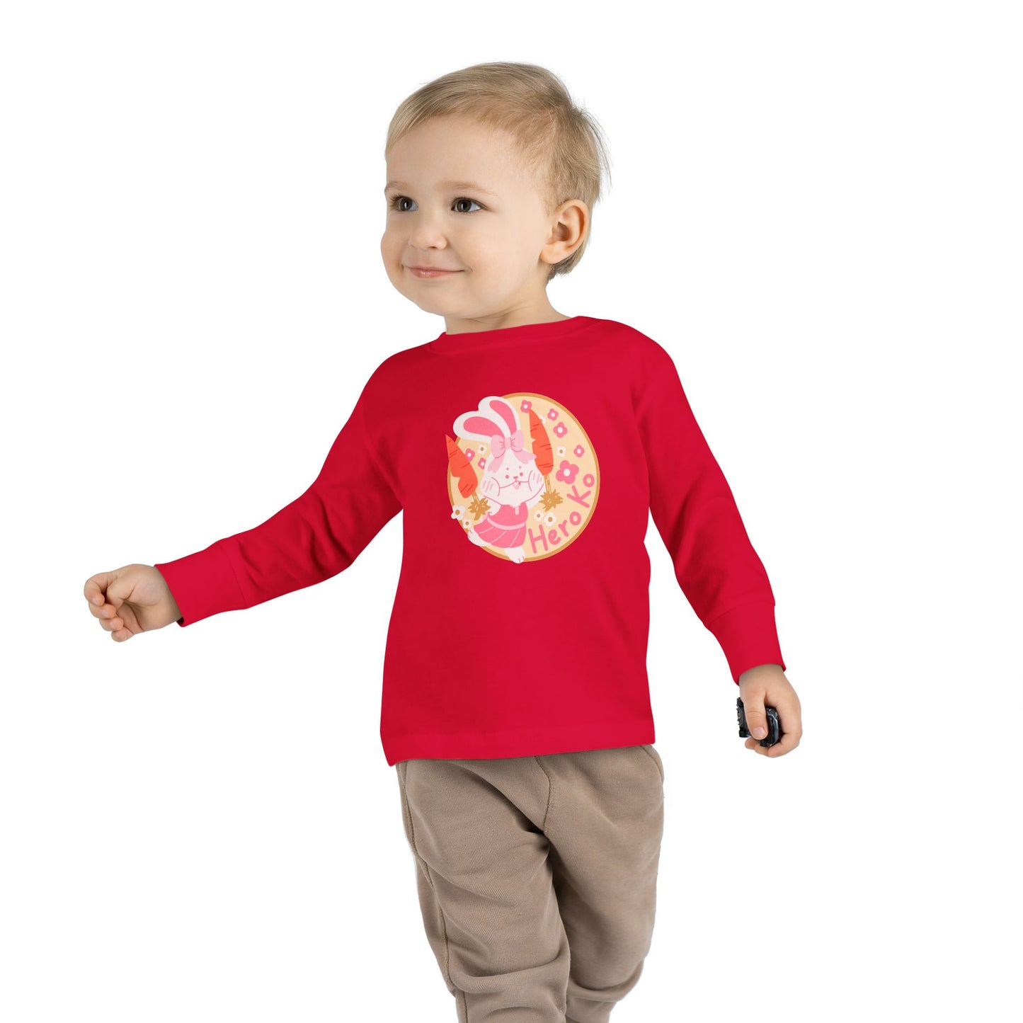 Toddler's CHEER BUNNY PATCH Long Sleeve Tee