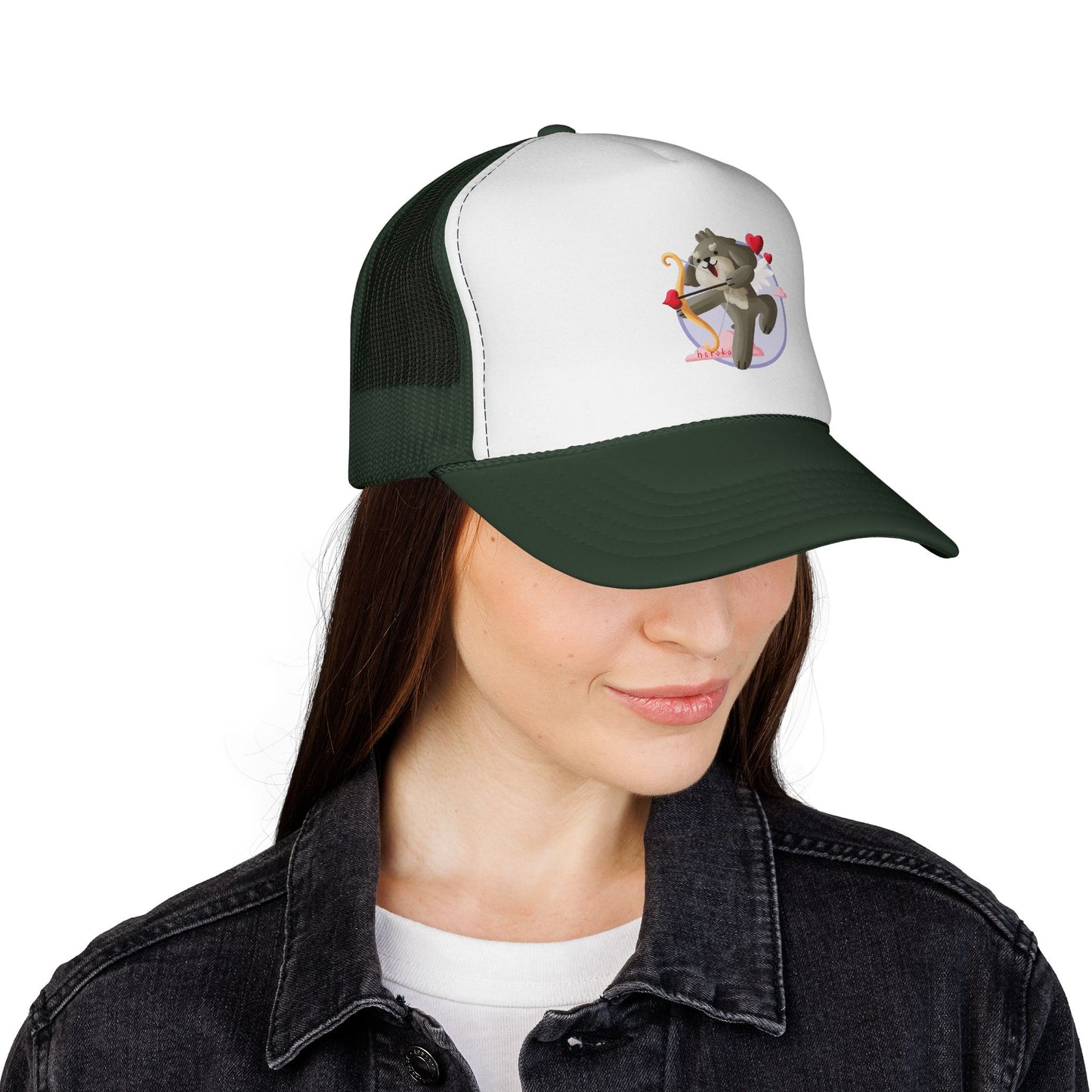Cute Dog Valentine's Day Design Trucker Cap/Hat