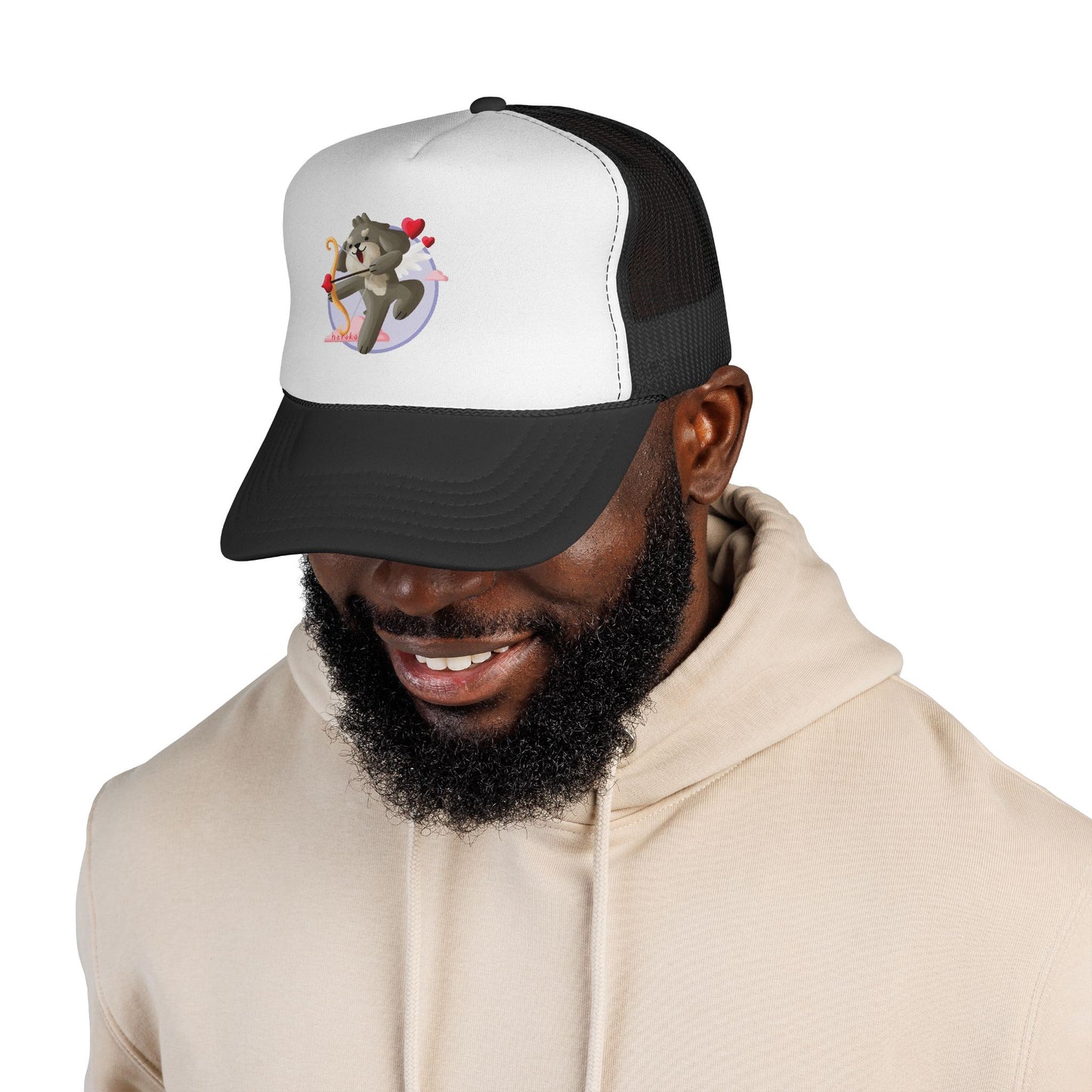 Cute Dog Valentine's Day Design Trucker Cap/Hat
