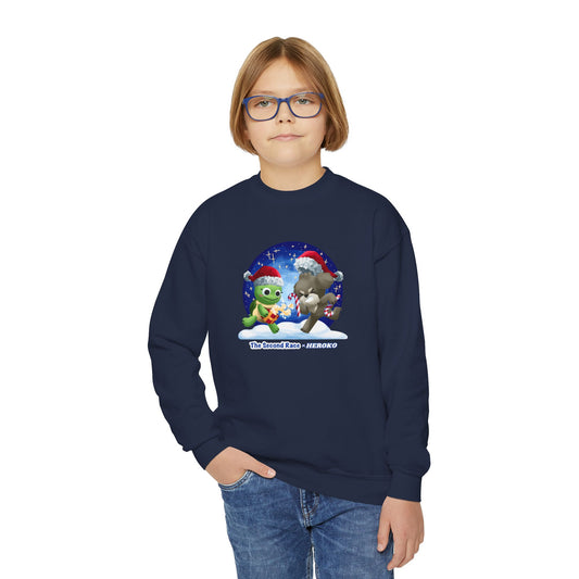 Kids Christmas Turtle and Puppy Crewneck Sweatshirt